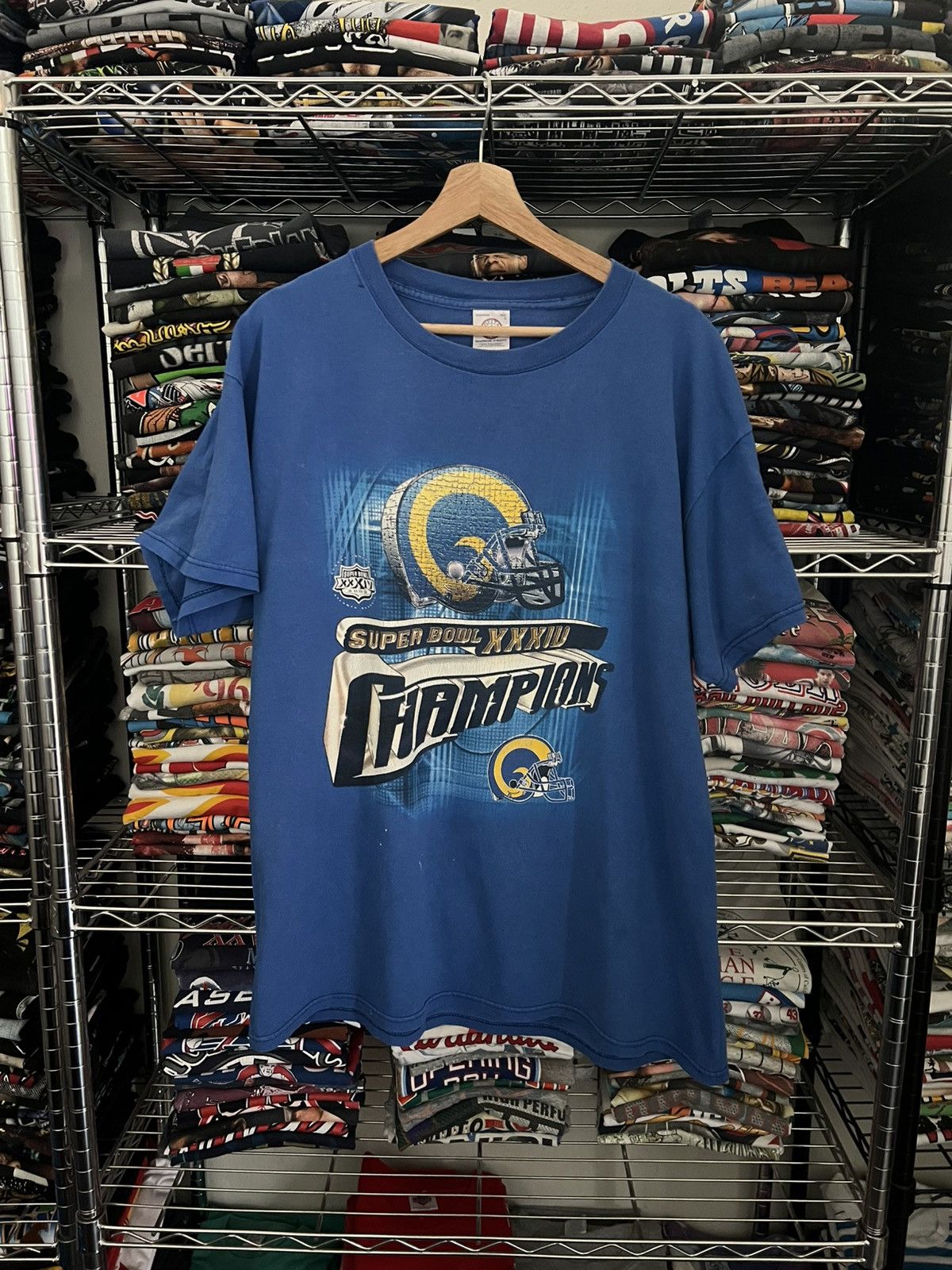 NFL 2000 St Louis Rams Super Bowl XXXIV Champions Tee Size US L / EU 52-54 / 3 - 1 Thumbnail