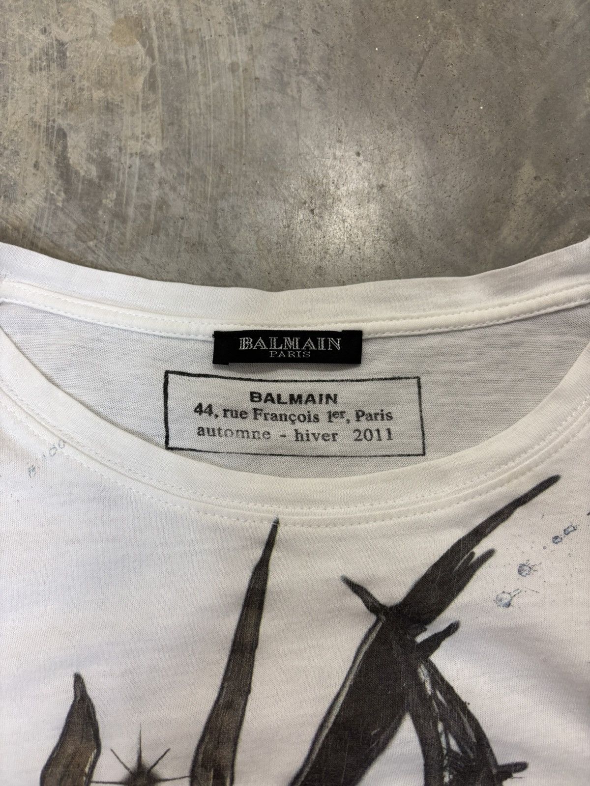 Balmain Rare OG Decarnin era Automne/Hiver 2011 Galaxy Wolf! Size US S / EU 44-46 / 1 - 3 Thumbnail
