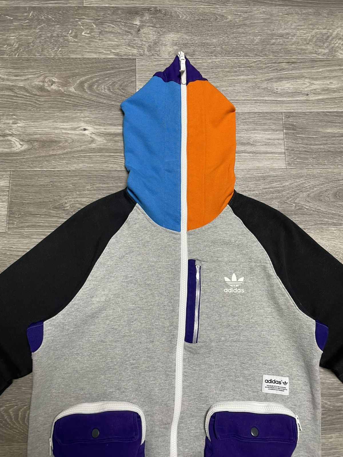 Adidas Vintage Adidas Multicolour Full Zip-Up Hoodie Y2K Rare Size US M / EU 48-50 / 2 - 2 Thumbnail