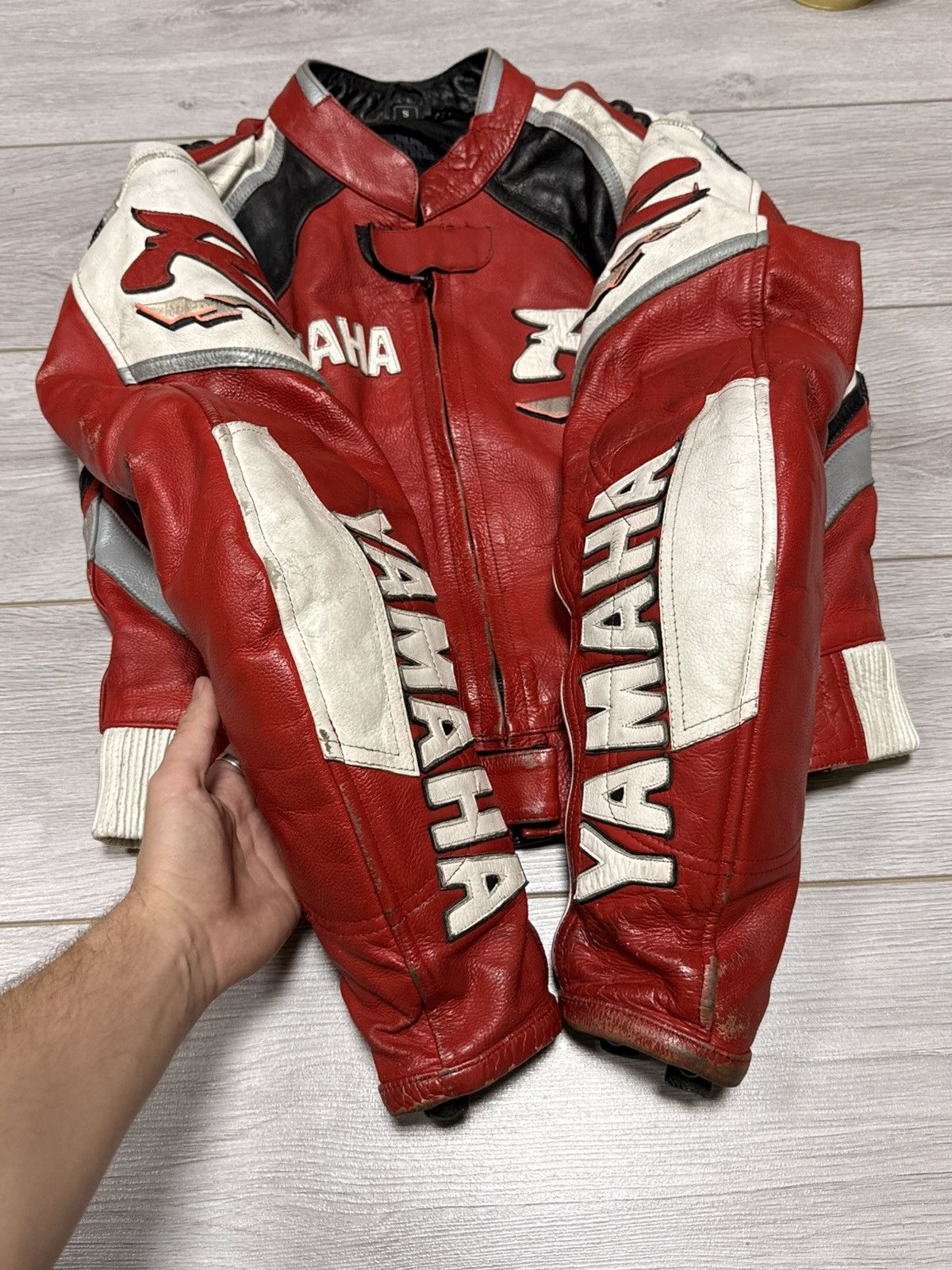 Yamaha Yamaha R cropped leather jacket racing big logo protect Size US S / EU 44-46 / 1 - 14 Thumbnail
