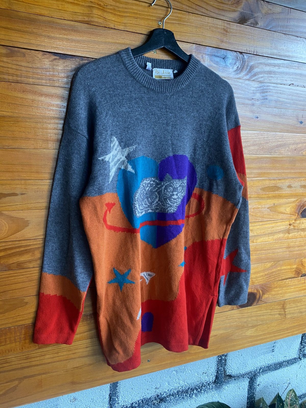 Krizia Uomo Vintage Poi… by Krizia Italy Wool & Angora Knit Sweater Size US M / EU 48-50 / 2 - 5 Thumbnail