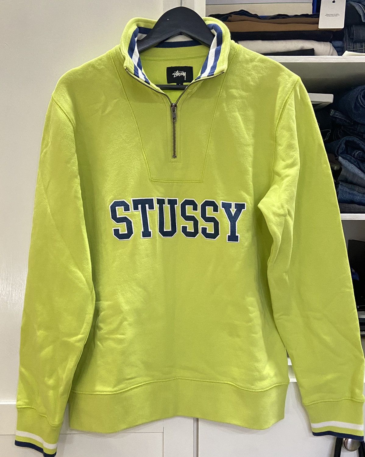 Stussy contrast rib hot sale mock neck