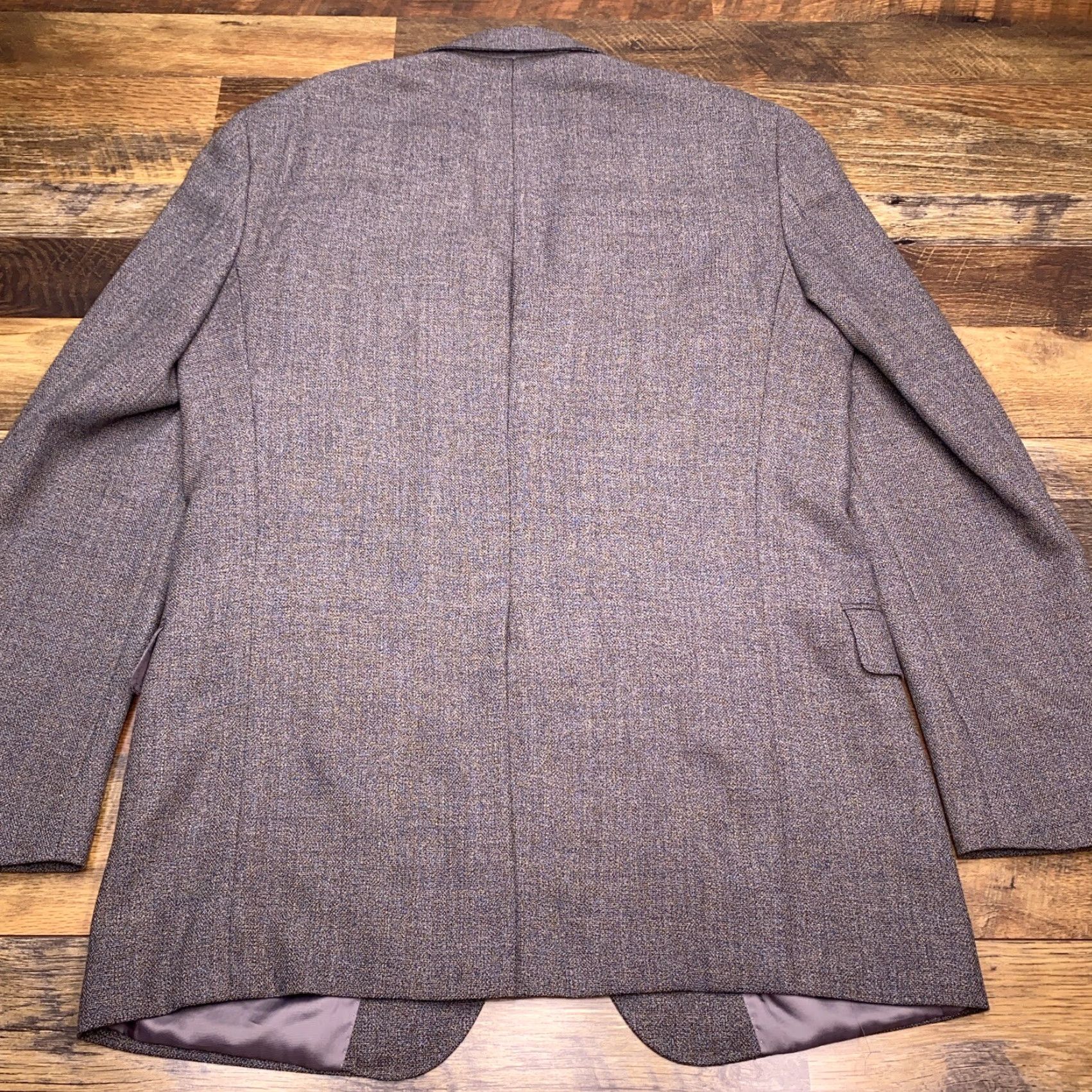 Hart Schaffner Marx Hart Schaffner Marx Sport Coat Gray Wool Blazer 41 Long USA Regular Classic Two-Button Single-Breasted Notch Lapel Mens Jacket Size 42R - 2 Thumbnail