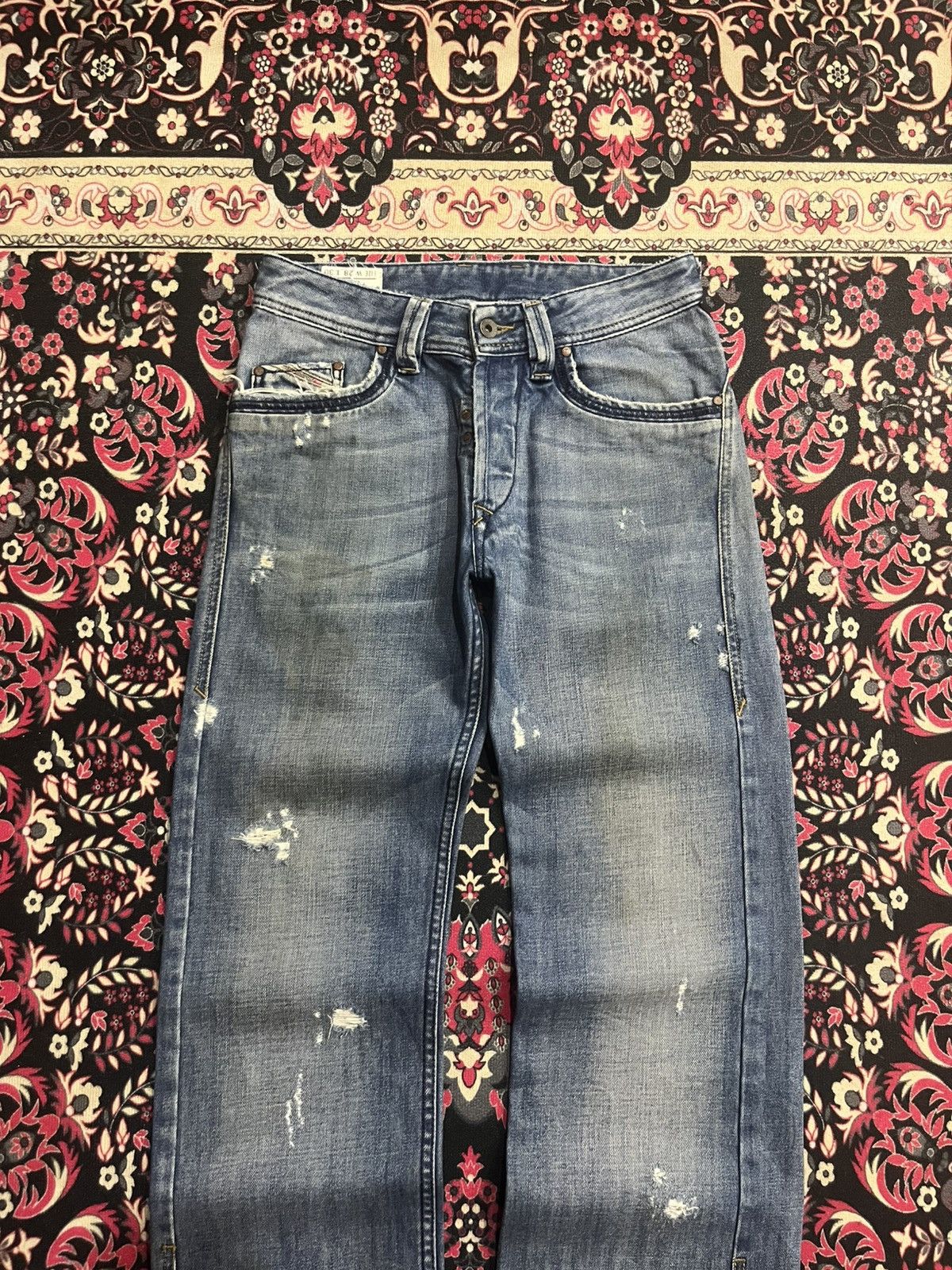 Diesel ⚡️Loose Leg⚡️Vintage Diesel Busky Buttonfly Distressed Jeans Size US 28 / EU 44 - 3 Thumbnail