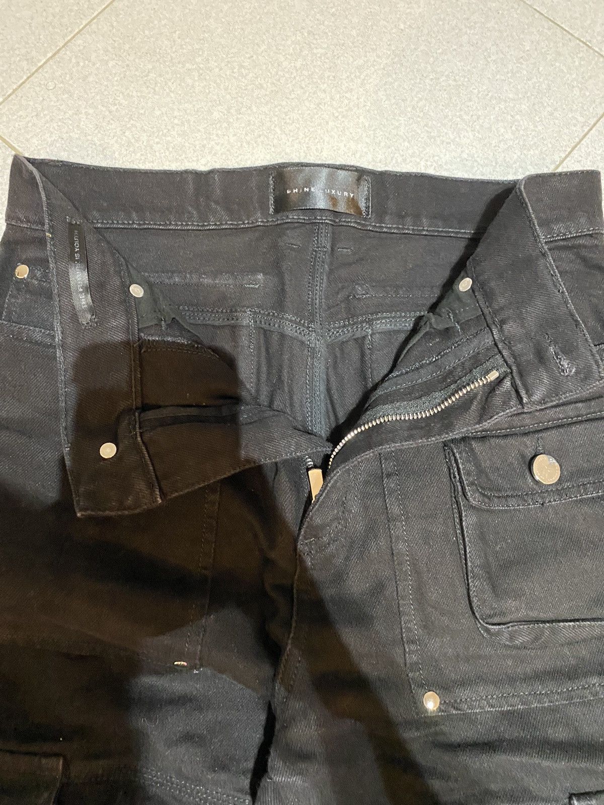 SHINE LUXURY Shine Luxury Studios ‘ANGELAR’ flight cargo Pants Size US 29 - 5 Thumbnail