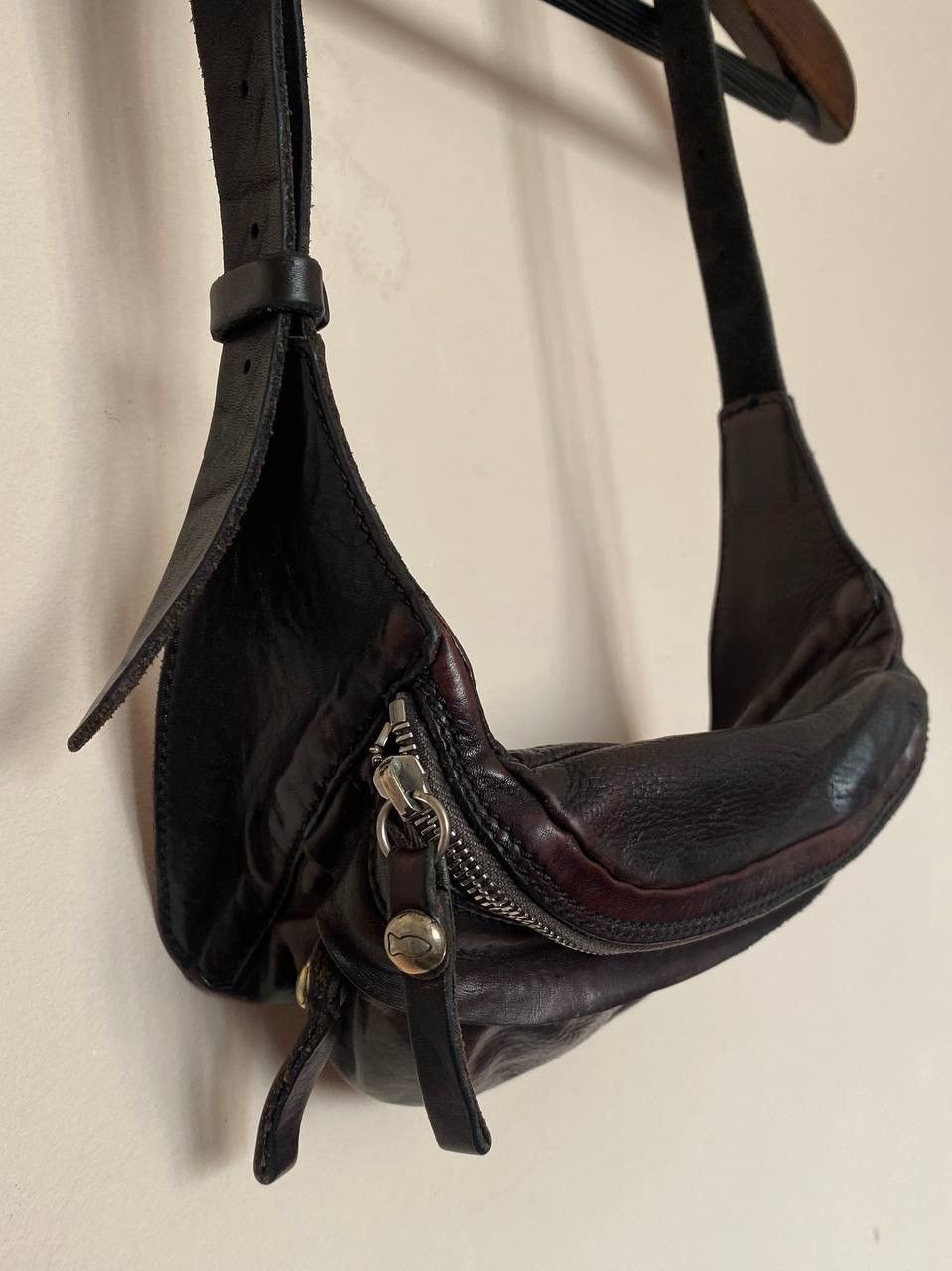 Vintage Campomaggi Sling Crossbody Bag Distressed Leather Easy Size ONE SIZE - 3 Thumbnail