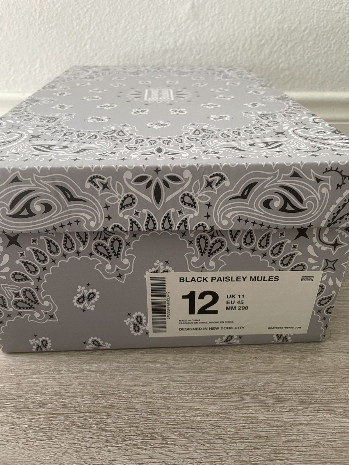 Bravest Studios Black Paisley Mules by Bravest Studios Size US 12 / EU 45 - 3 Thumbnail