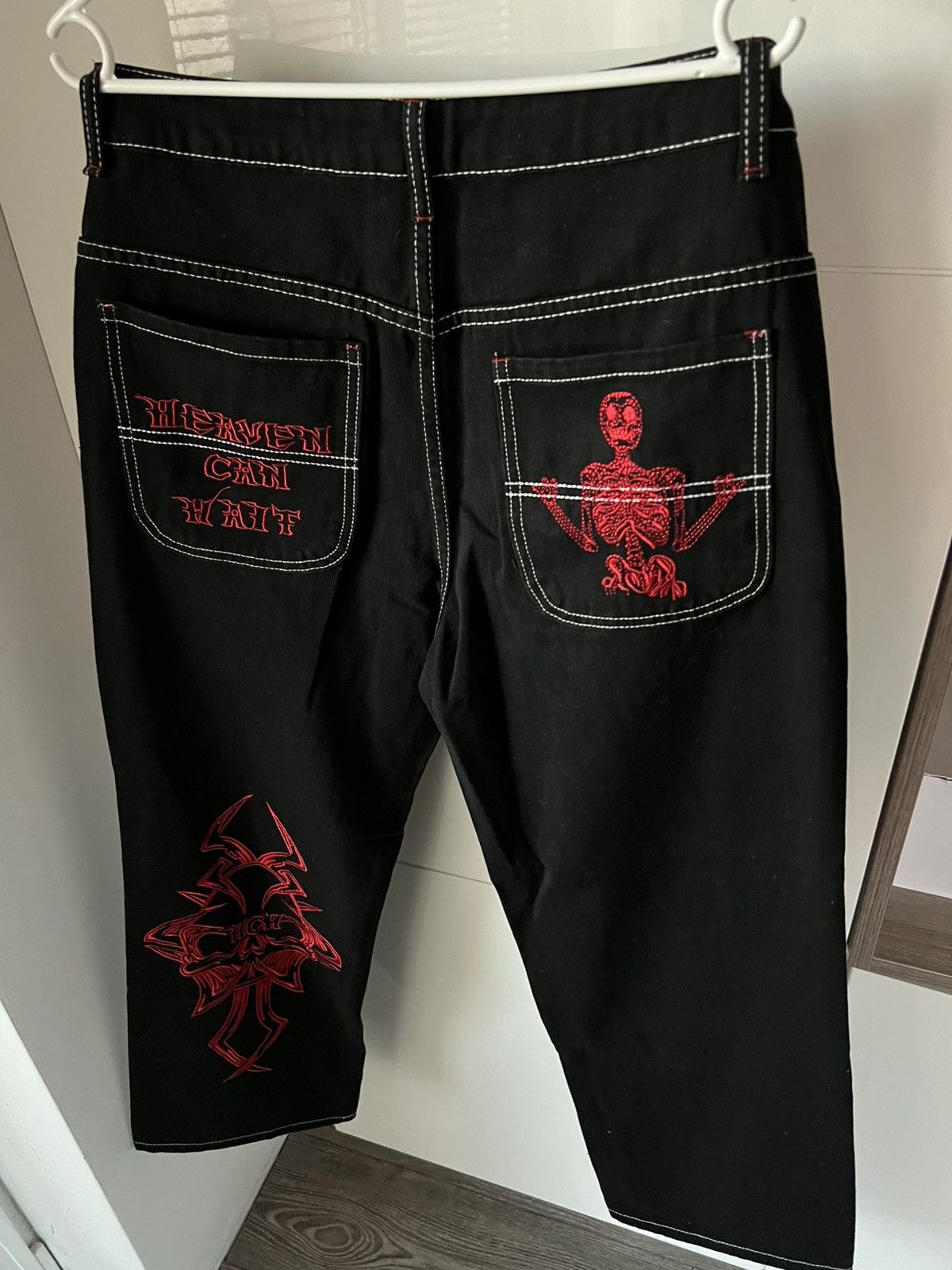 Other Avant Garde Embroidered Opium Black Denim HCH Japan Jeans Size US 34 / EU 50 - 8 Thumbnail