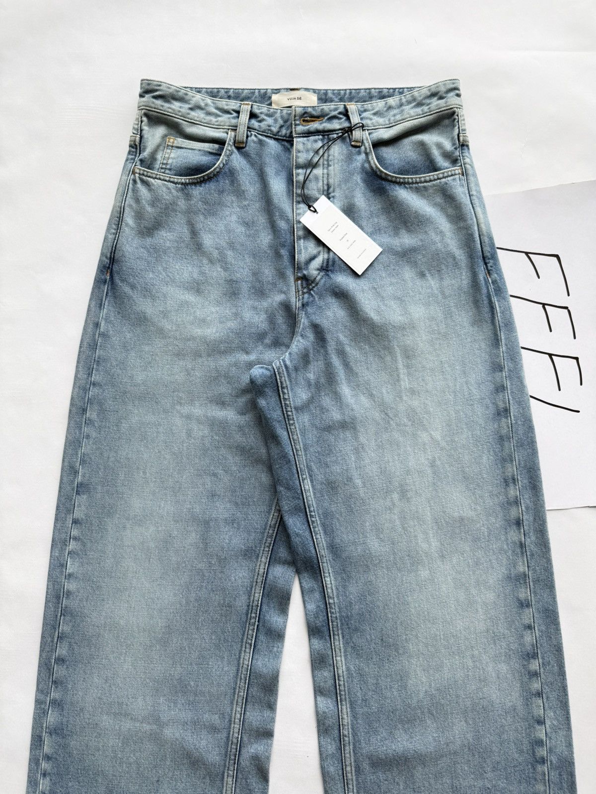 Vuja De Vujade Steve 3.0 Wide-Leg Denim Jeans Size US 33 - 2 Thumbnail