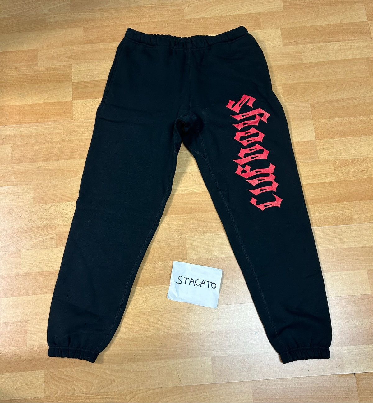 Rap Tees × Vintage CUFBOYS Sweatpants Black/Red Size US 32 / EU 48 - 1 Thumbnail