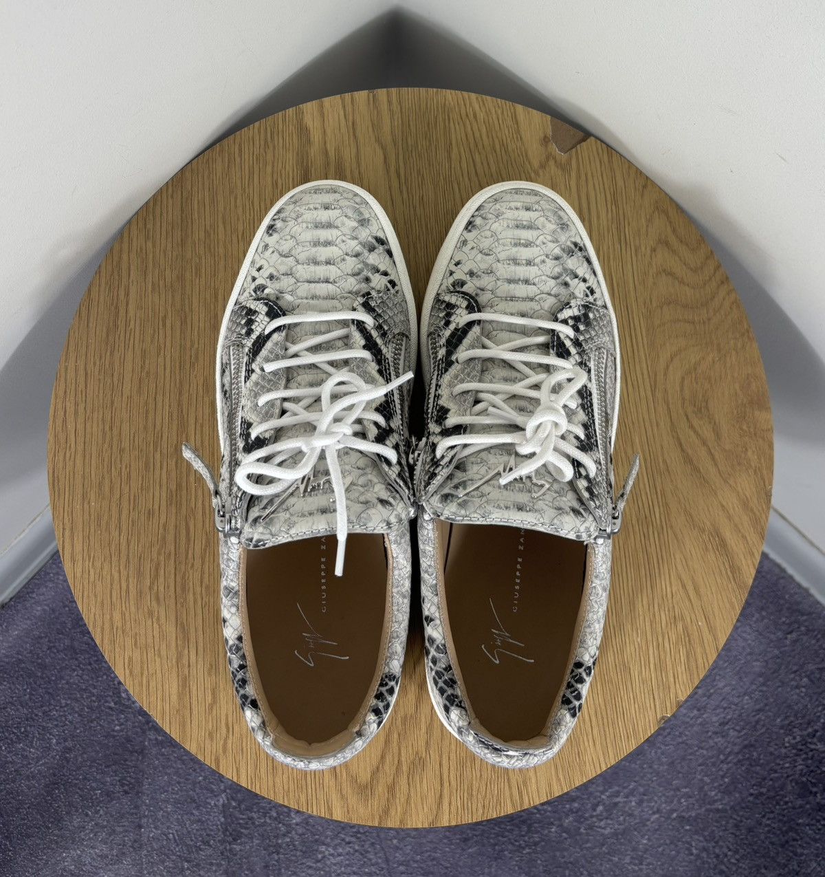 Giuseppe Zanotti Giuseppe Zanotti May London Roccia Snakeskin Sneakers Shoes Size US 9 / EU 42 - 14 Thumbnail
