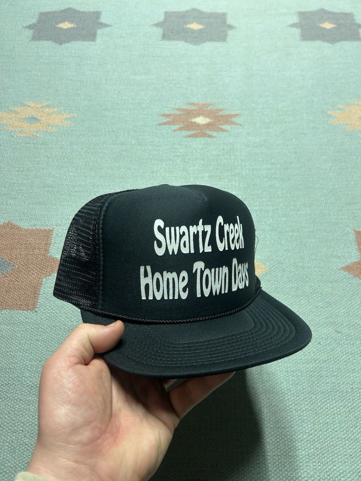 Vintage Vtg trucker hat Swartz creek Michigan home town days snapbac Size ONE SIZE - 1 Thumbnail