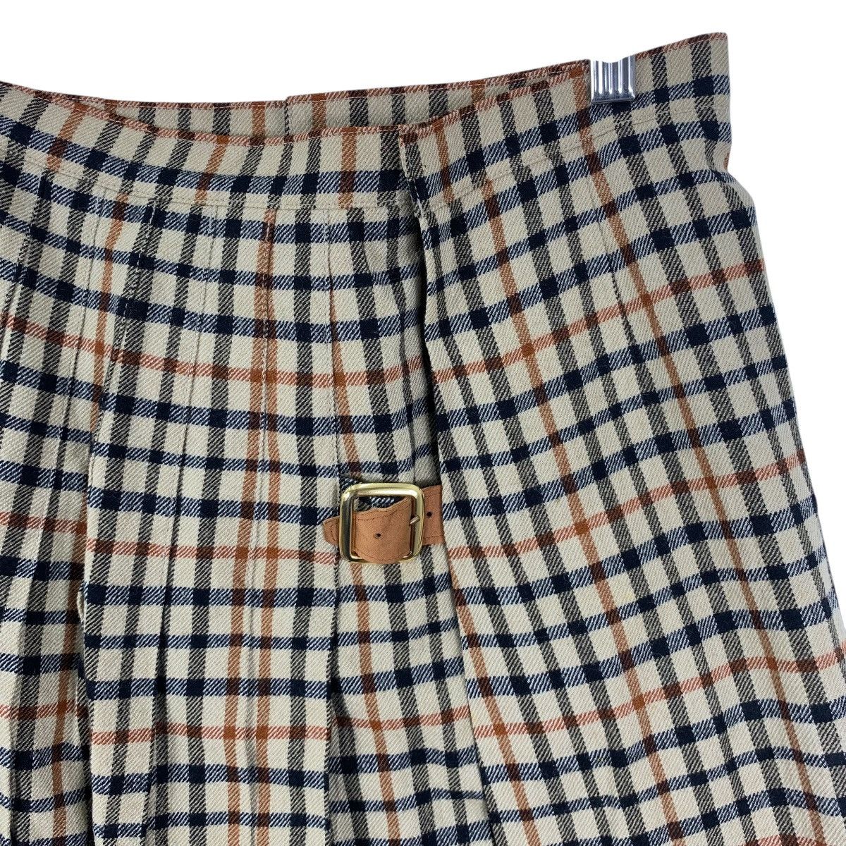 DAKS Vintage 80s DAKS LONDON Nova Checks Tartan Midi Skirt Bottom Size 30" / US 8 / IT 44 - 4 Thumbnail