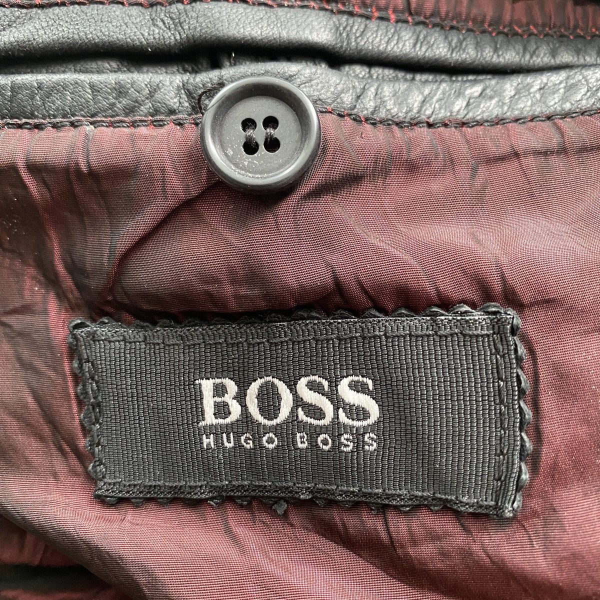 Hugo Boss Vintage Hugo Boss Hybrid Leather Trucker Jacket Size US L / EU 52-54 / 3 - 5 Thumbnail
