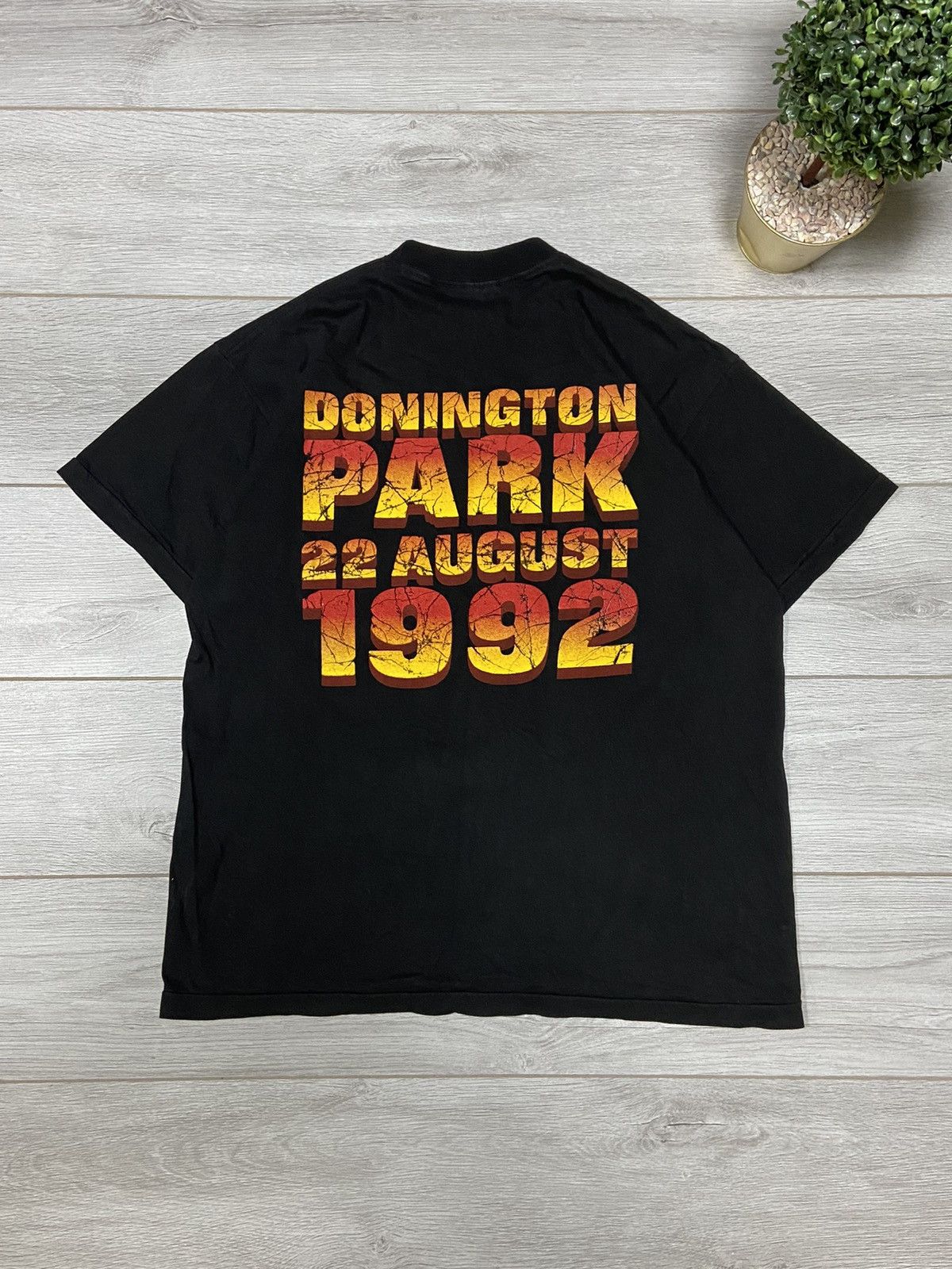 Band Tees Iron Maiden Slayer 1992 Monsters of Rock Donington Park Size US XL / EU 56 / 4 - 2 Thumbnail