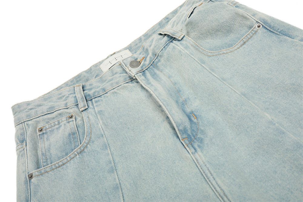 Japanese Brand × Jean Heavy washed men's punk trend distressed scimitar jeans Size US 32 / EU 48 - 4 Thumbnail