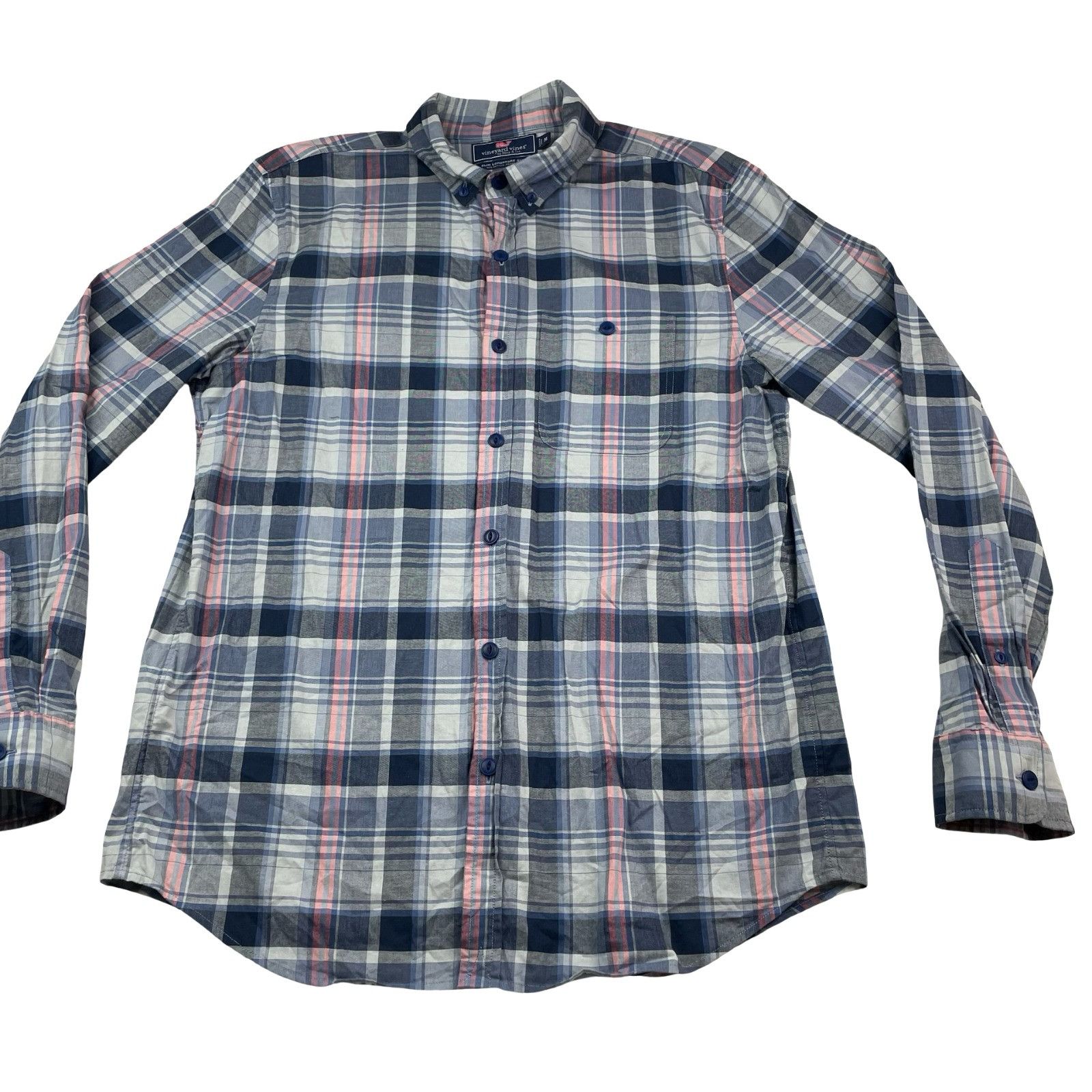 Vineyard Vines Vineyard Vines Men's 100% Cotton Slim Longshore Button Shirt Size US M / EU 48-50 / 2 - 2 Thumbnail