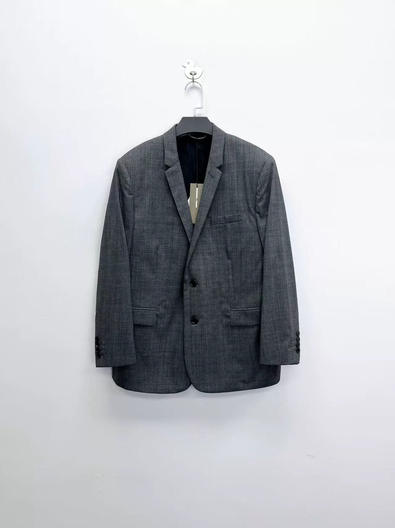 Dior Dior Gray Wool Single-Breasted Blazer Size US XL / EU 56 / 4 - 1 Thumbnail