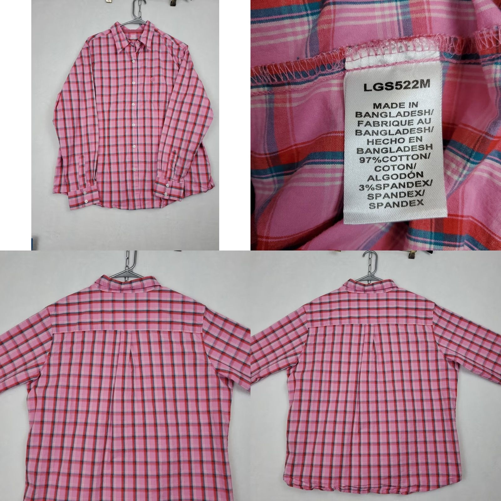 Wrangler VINTAGE? Wrangler George Strait for Her Women's Button-Up Shirt Pink Plaid XXL Cowgirl Size XXL / US 16-18 / IT 52-54 - 9 Thumbnail