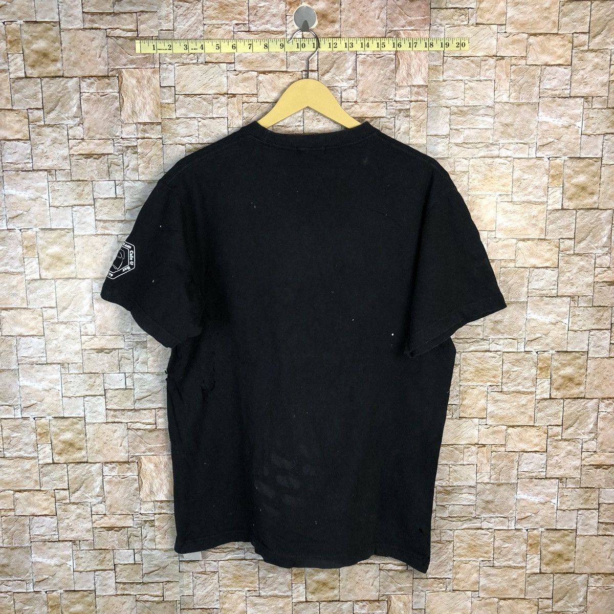 Japanese Brand Ripped distressed Bandai Gundam Cafe Black Tshirt #A493 Size US M / EU 48-50 / 2 - 18 Thumbnail