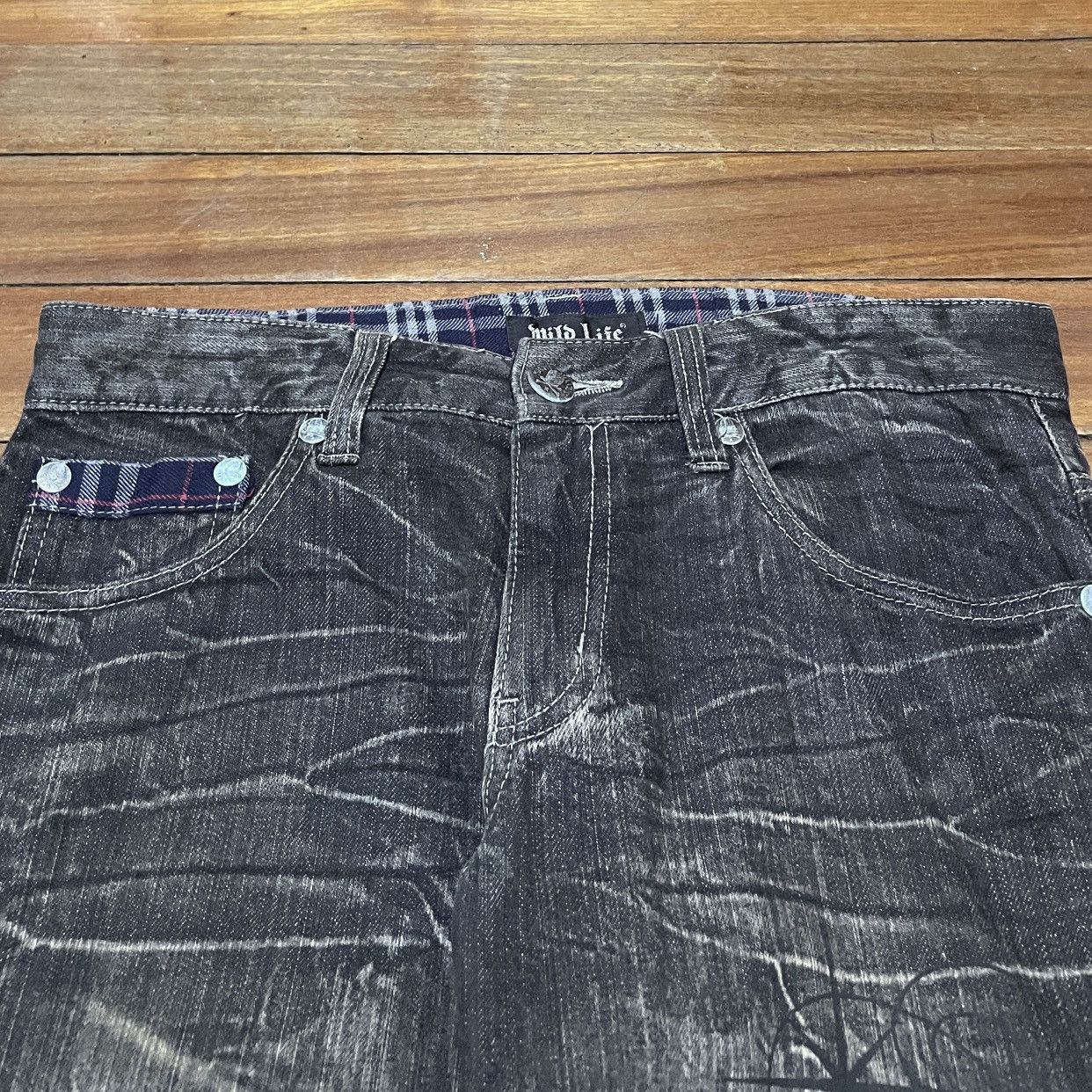 If Six Was Nine × Japanese Brand × Le Grande Bleu (L.G.B.) Very Rare Vintage Brand Wild Life Double Waist Jeans 1990s Size US 33 - 3 Thumbnail