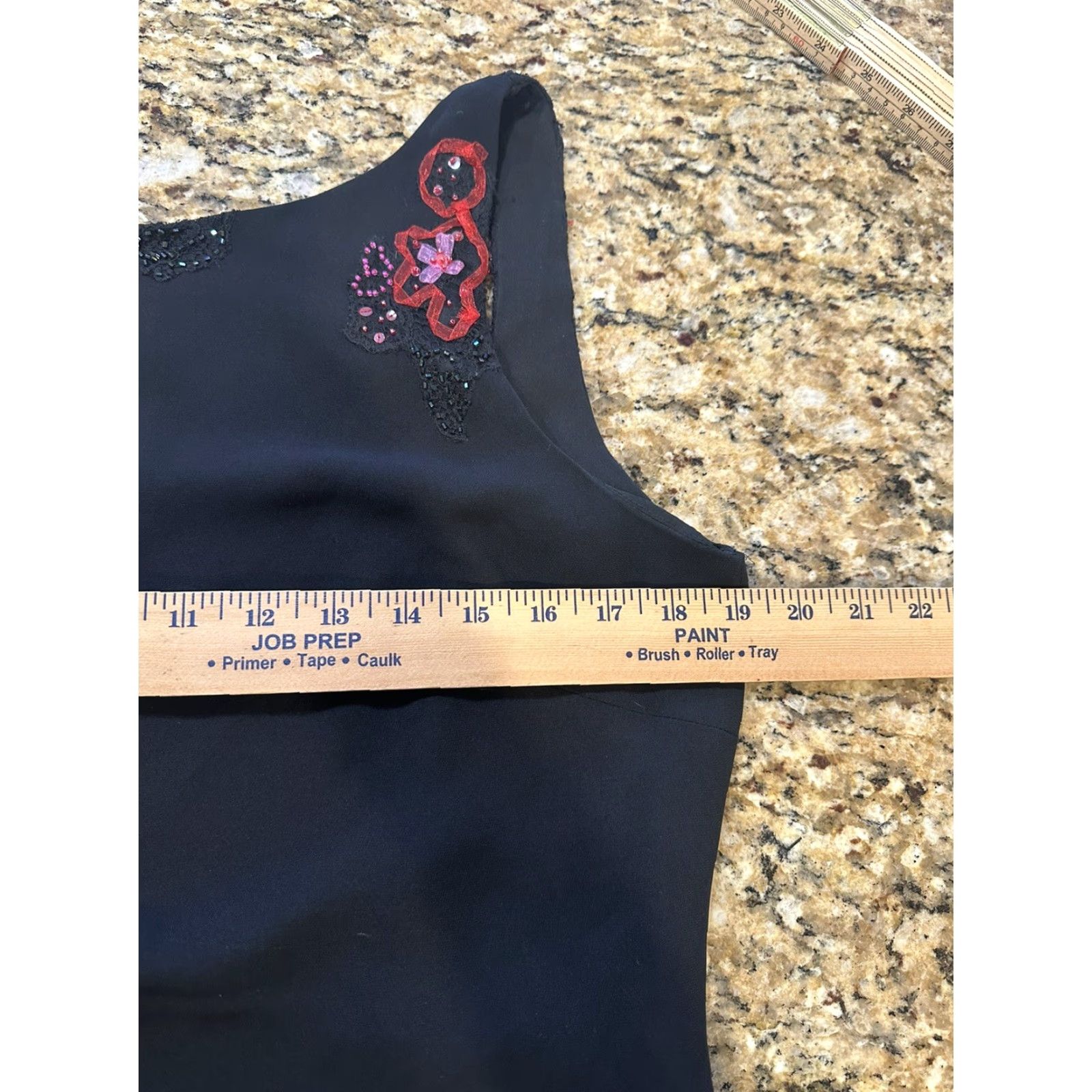 Vintage VINTAGE Kay Unger New York Women’s Sleeveless Beaded Dress 14 Black Womens Long Sleeveless Dress Beaded 14 Kay Unger New York Womens Brown? Size XL / US 12-14 / IT 48-50 - 6 Thumbnail