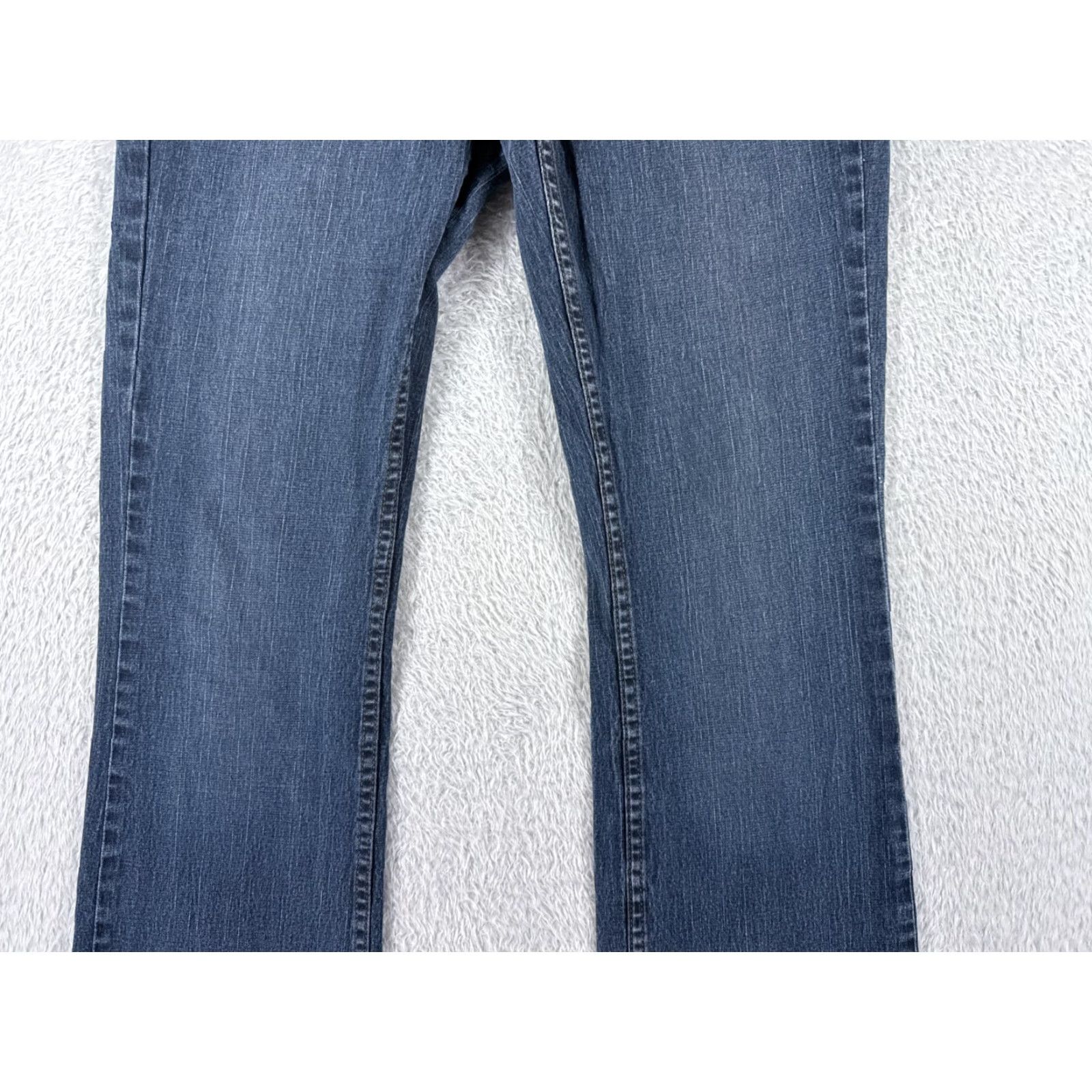 Lee Lee Jeans Womens 10 Blue Denim Bootcut Western Mid Rise 29x32 Pants Regular 5-Pocket Zipper Distressed Cotton Blend Cowboy Southwestern American Lee Size 32" / US 10 / IT 46 - 3 Thumbnail