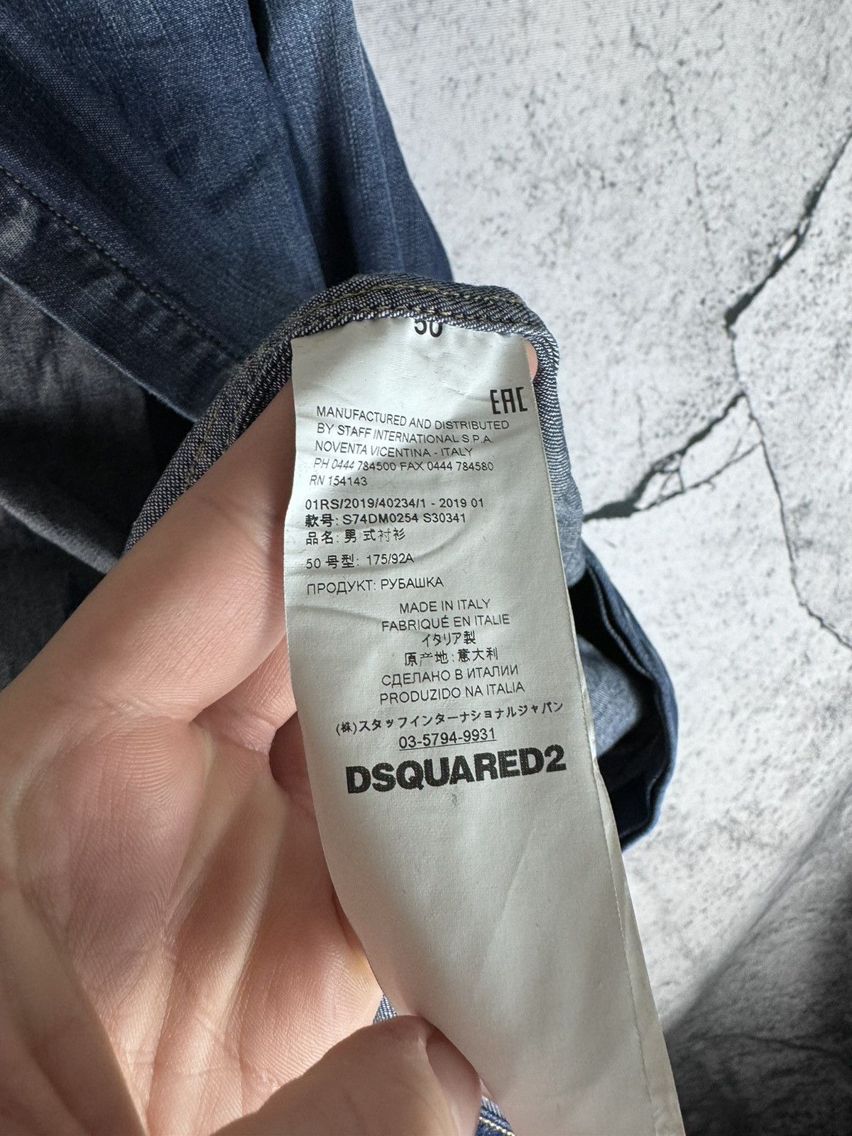 Dsquared2 Disquared2 Snap Button Up Denim Western Shirt Bleach Rare Size US L / EU 52-54 / 3 - 5 Thumbnail