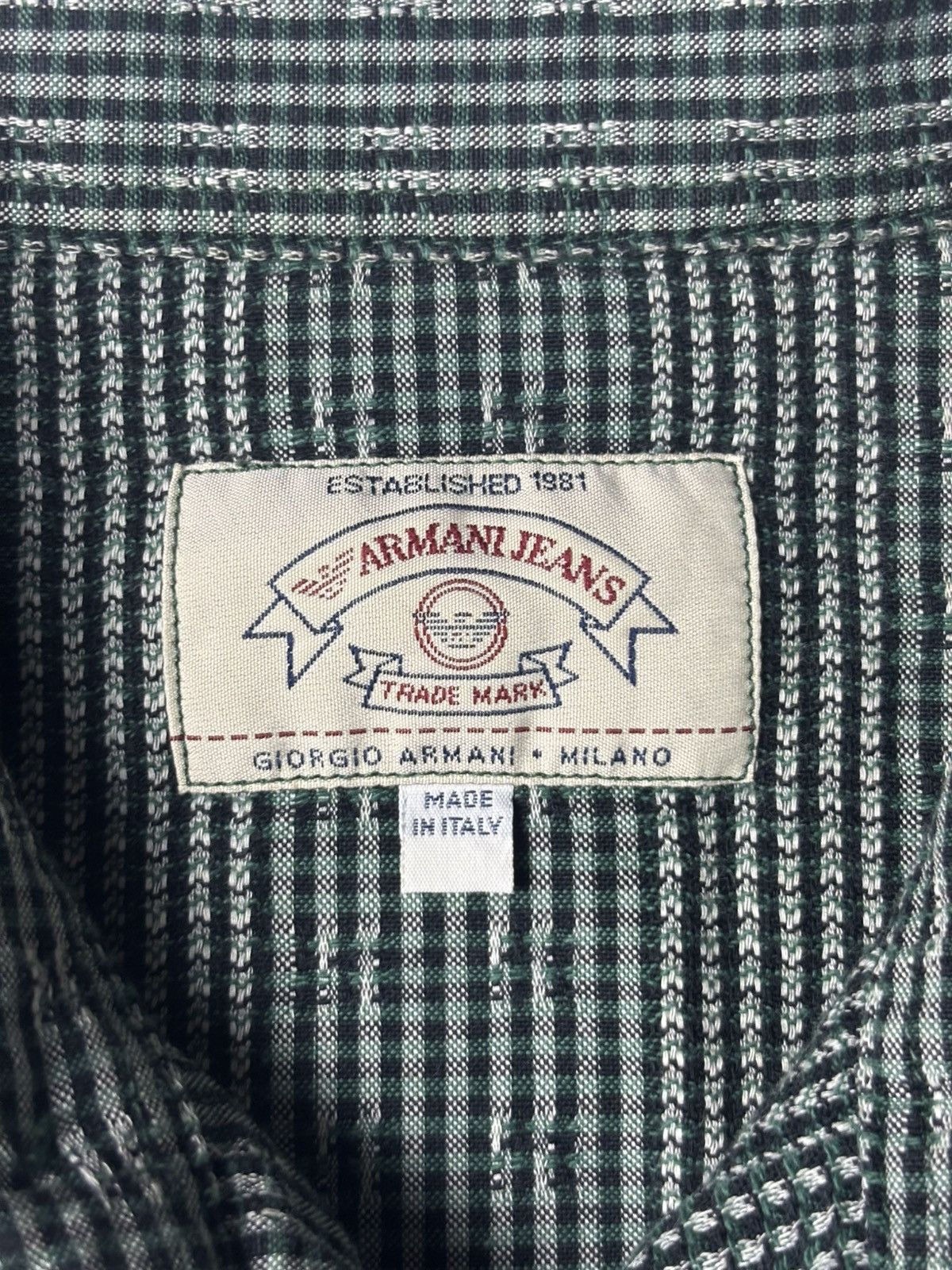 Armani 1990s Armani Jeans Abstract Pattern Button-Up Size US L / EU 52-54 / 3 - 4 Thumbnail