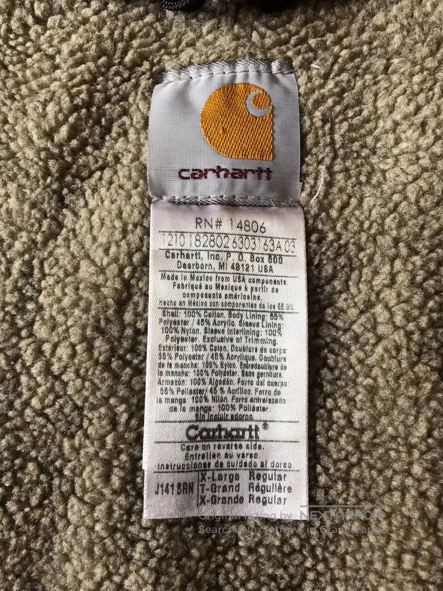 Carhartt Carhartt J141 Brown Hooded Work Jacket. Size US XL / EU 56 / 4 - 9 Thumbnail