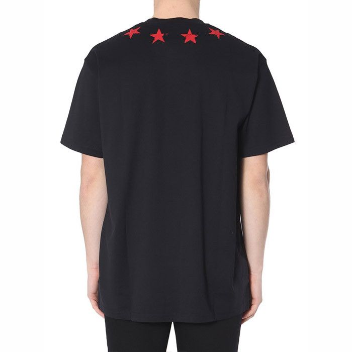 Givenchy Black and Red Cracked Stars Oversized T-Shirt Size US S / EU 44-46 / 1 - 4 Thumbnail