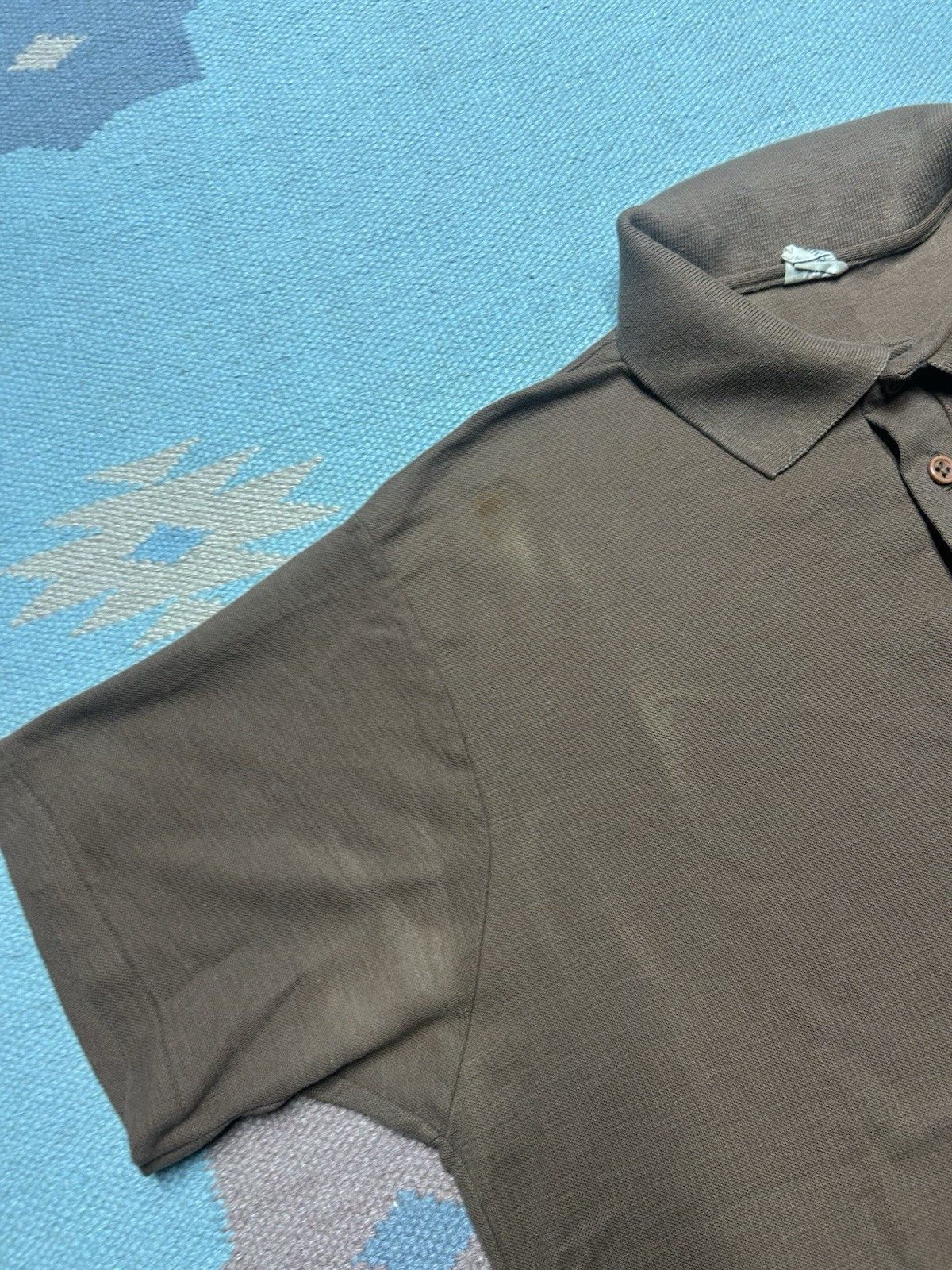 Vintage Vintage 70s polo shirt Donegal blank soft poly cotton L/XL Size US L / EU 52-54 / 3 - 6 Thumbnail