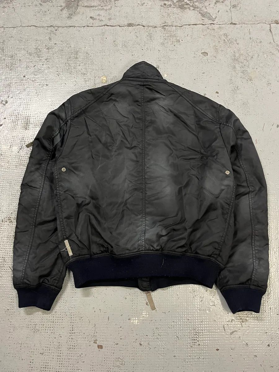 Armani 2000s Armani Aero Black Faded Bomber Jacket Size US M / EU 48-50 / 2 - 7 Thumbnail