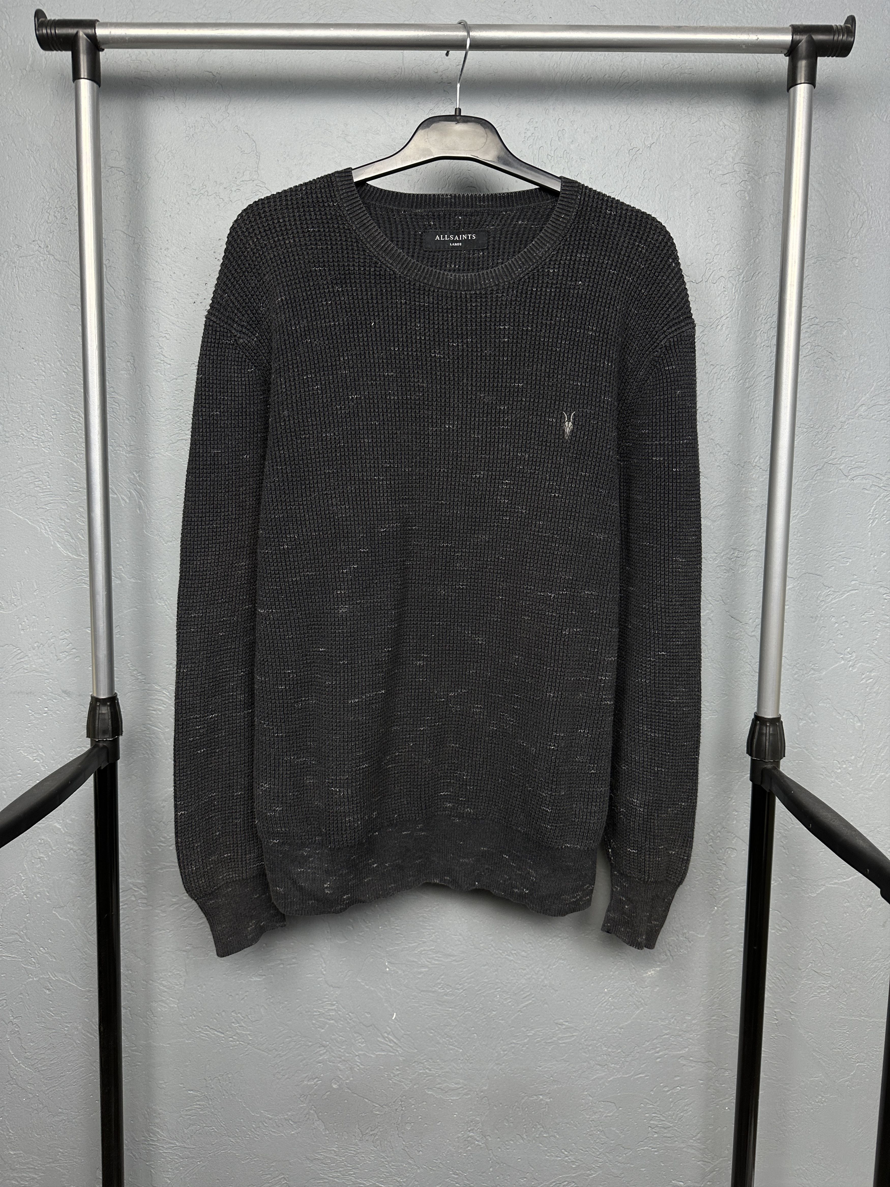 Allsaints Trias Mens Cotton Knit Crew Neck Sweater