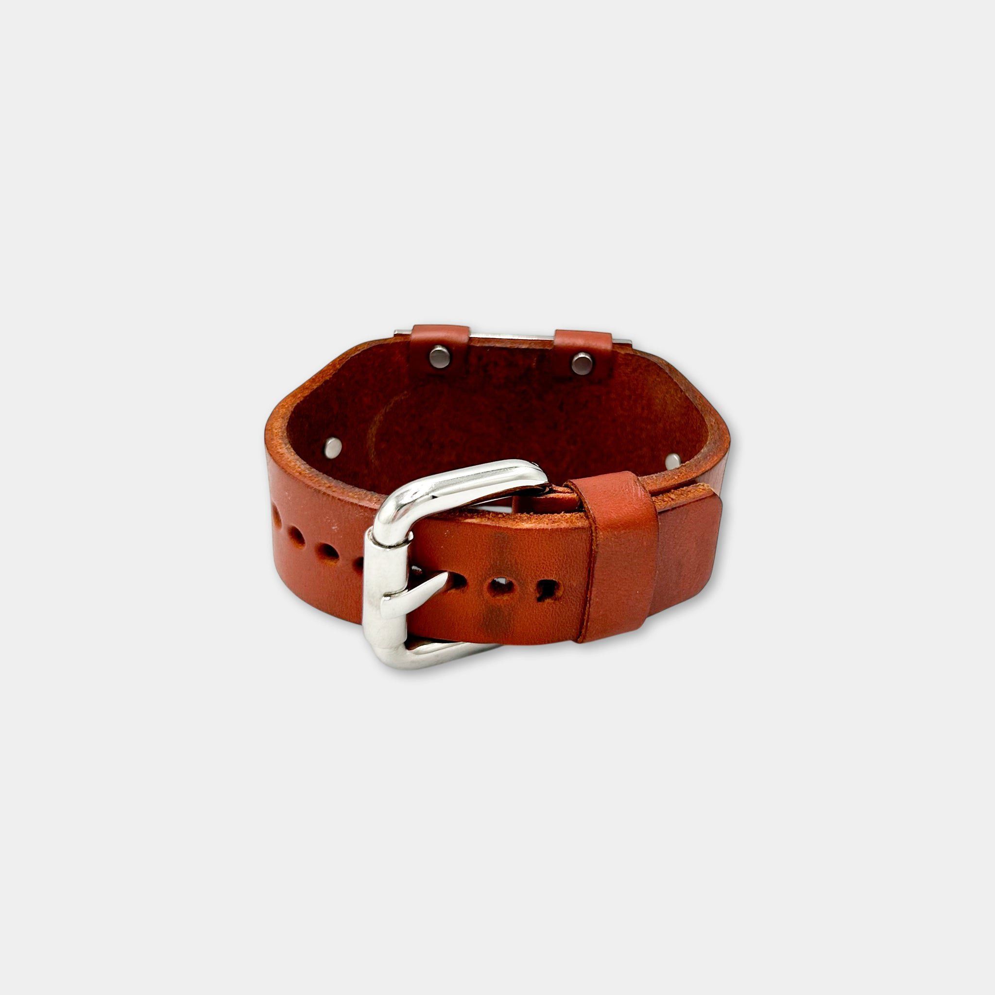 Dolce & Gabbana Dolce & Gabbana Metal Plate Brown Leather Bracelet Size ONE SIZE - 3 Thumbnail