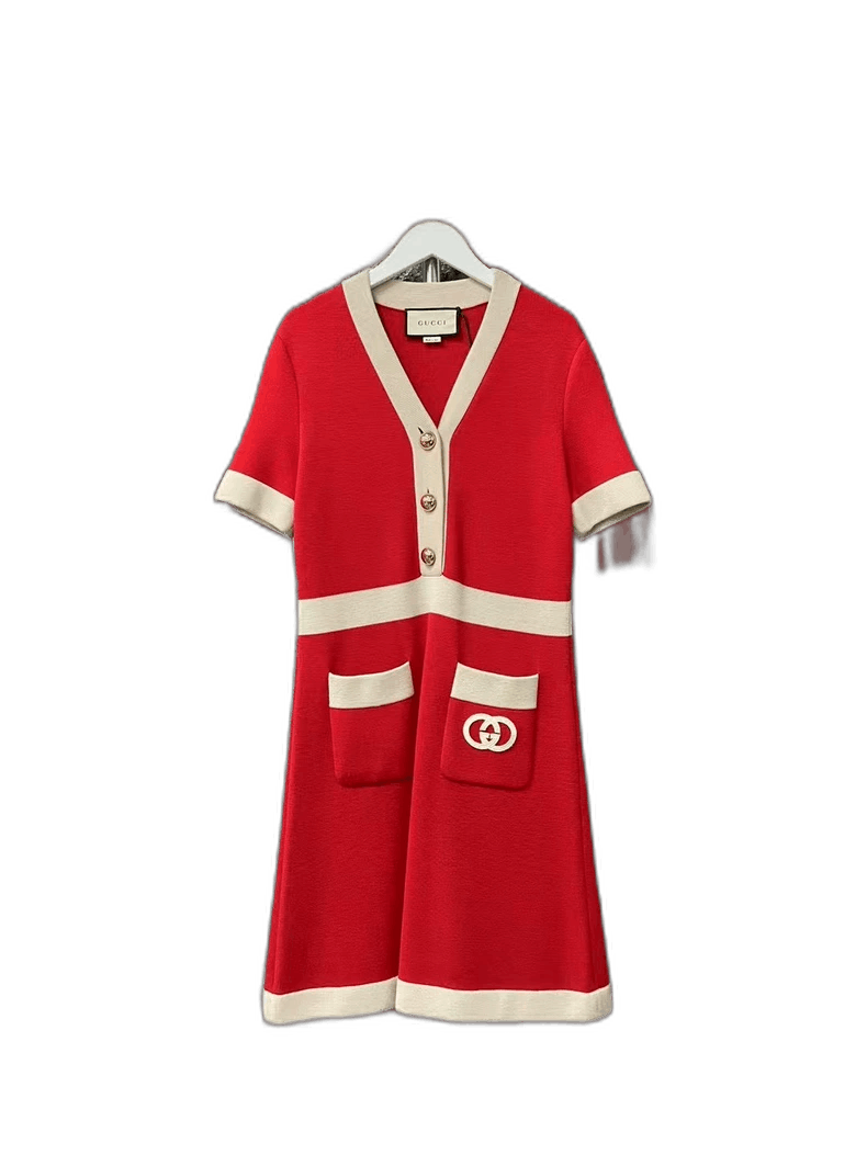 Gucci Gucci Knit Dress with Buttons and Pockets-yf Size 22" - 1 Thumbnail