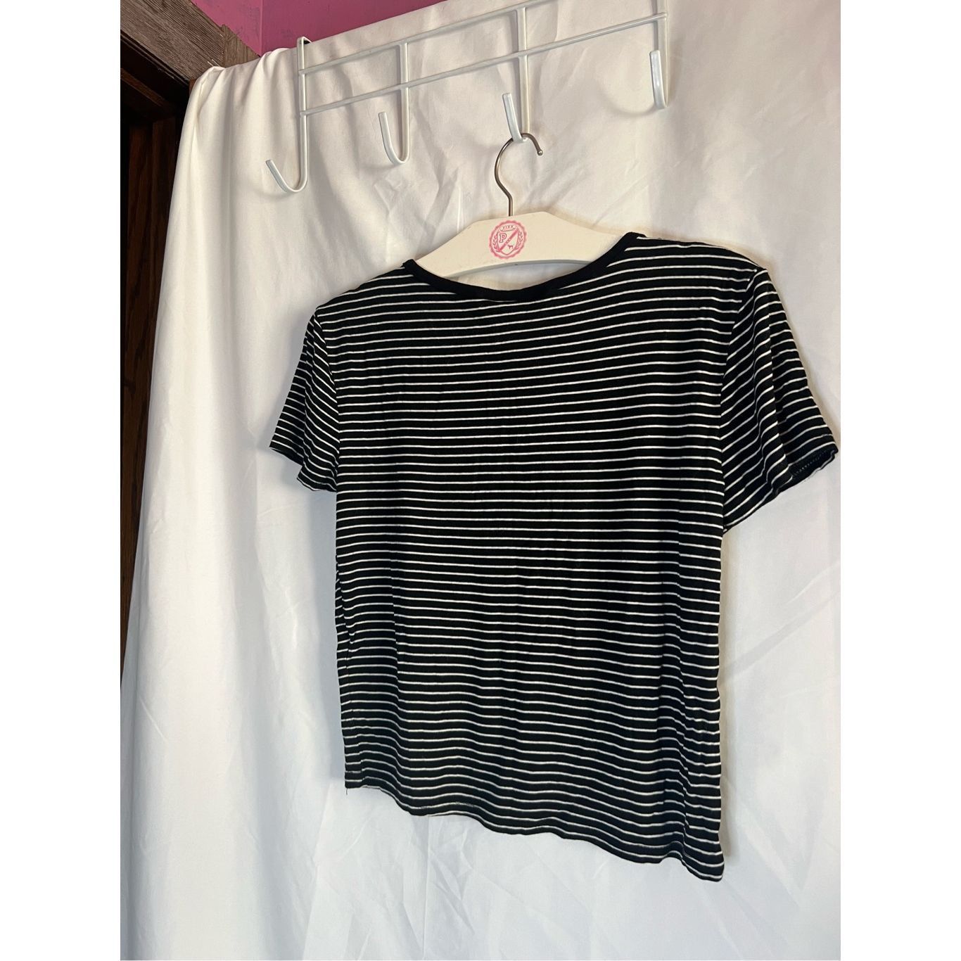 Other YMI Collections Black And White Striped Crop T-Shirt Woman’s Size L / US 10 / IT 46 - 5 Thumbnail