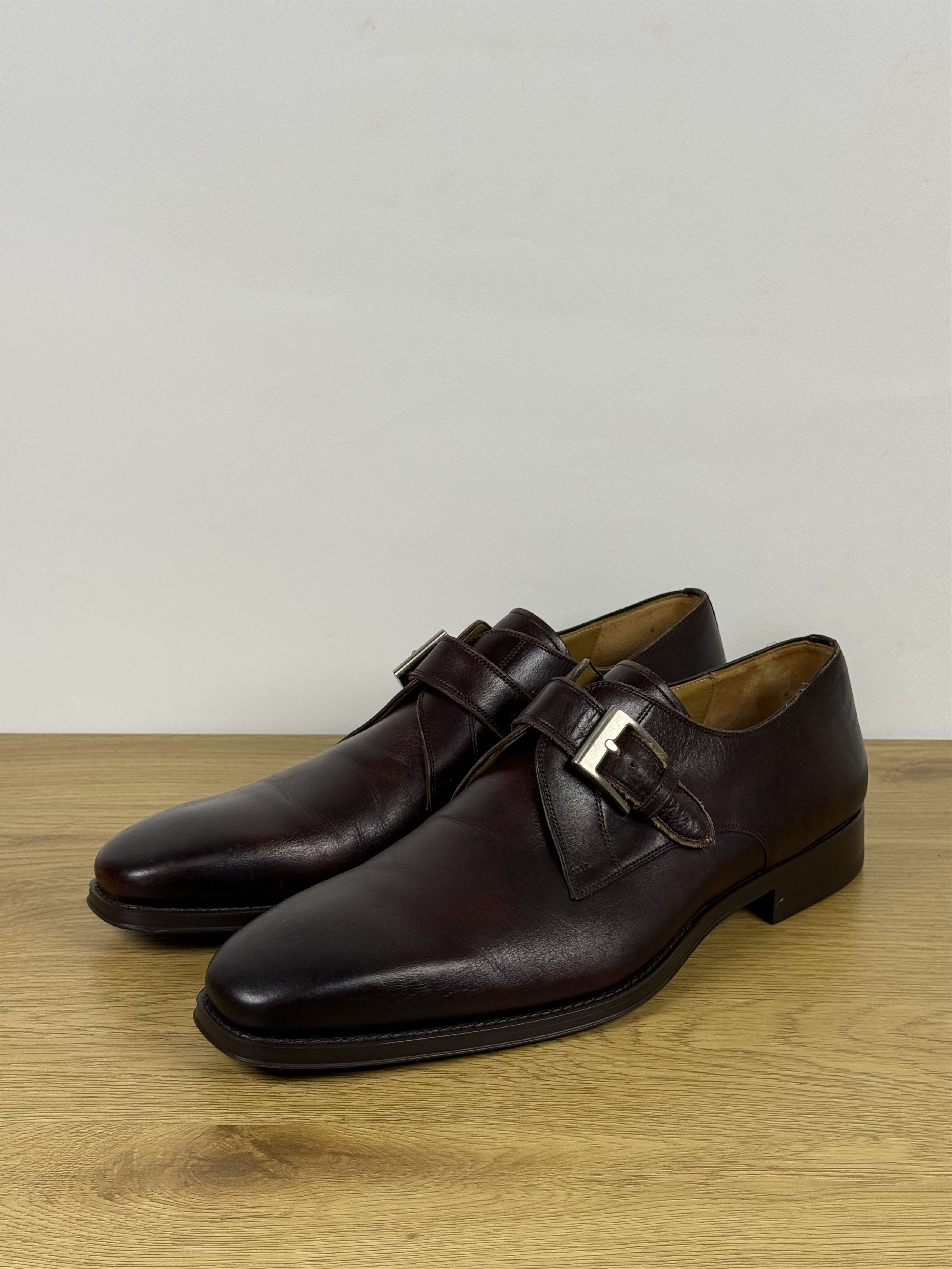 Magnanni Men's Magnanni Leather Single Buckle Monk Straps Shoes US 14 Size US 14 / EU 47 - 2 Thumbnail