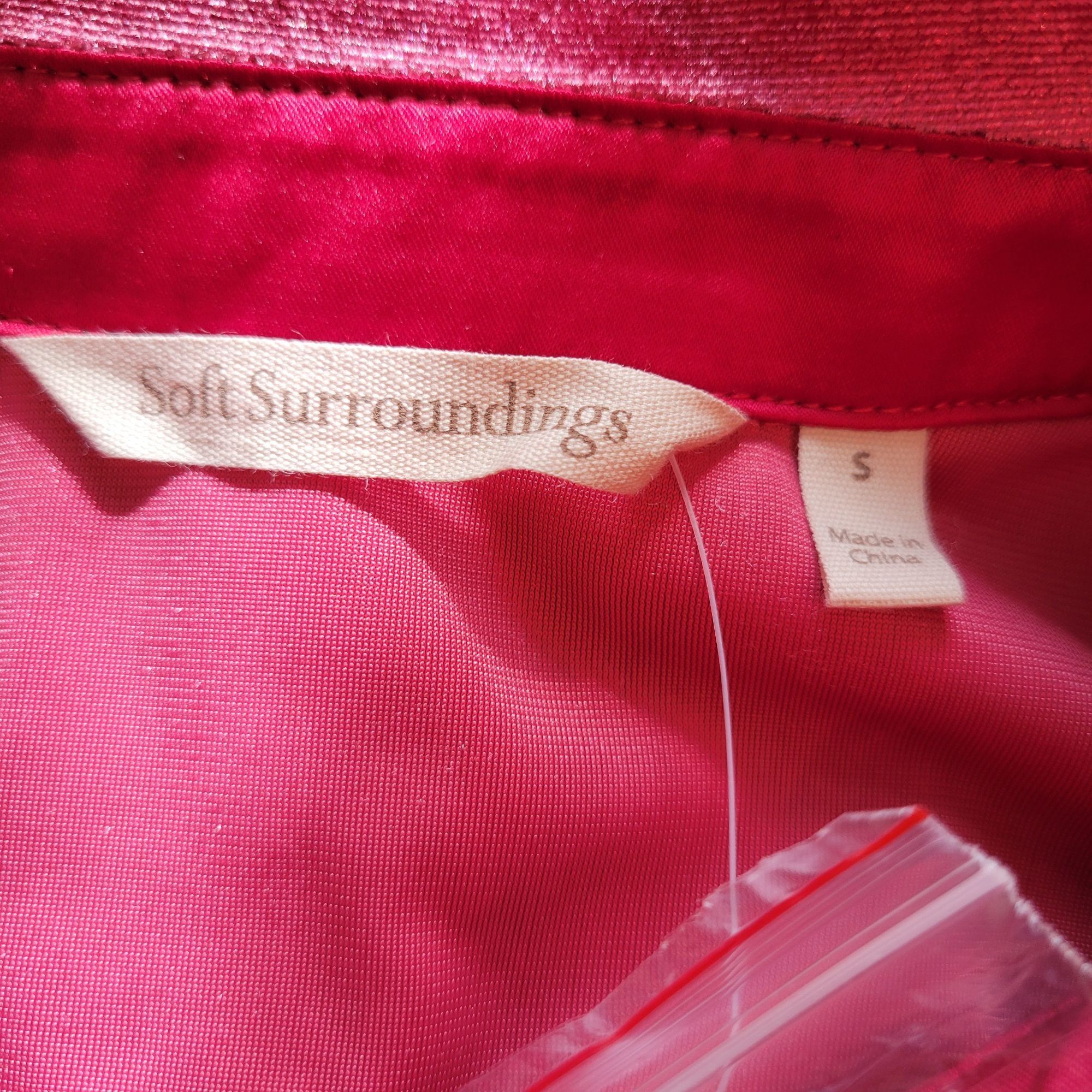 Soft Surroundings Soft Surroundings Enchanted S Sangria Red Velvet Shirt Chris Size S / US 4 / IT 40 - 2 Thumbnail