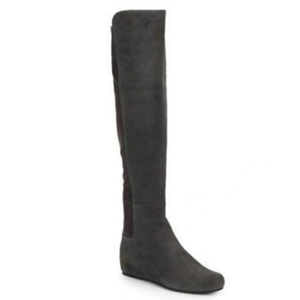 Stuart Weitzman New Stuart Weitzman Lander Over-the-knee Wedge Boots In Sla Size US 8.5 / IT 38.5 - 1 Thumbnail