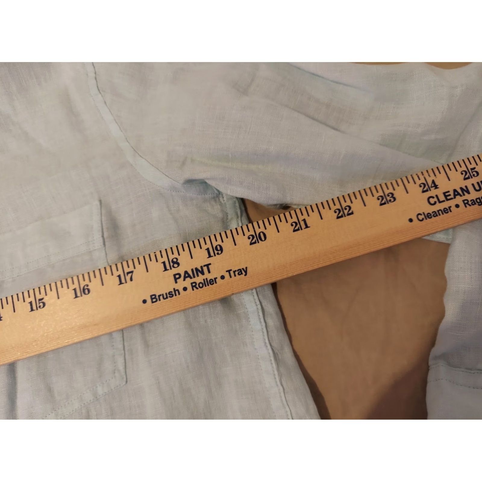 Gap Gap Blue Linen Button Blouse Shirt Womens S Small Long Sleeve Collared Casual Sleeve Basic Solid Size S / US 4 / IT 40 - 4 Thumbnail