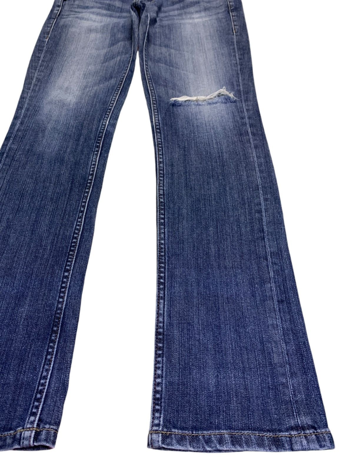 Marithe + Francois Girbaud Vintage Girbaud Distressed Ripped Slim Jeans Size 32" / US 10 / IT 46 - 7 Thumbnail