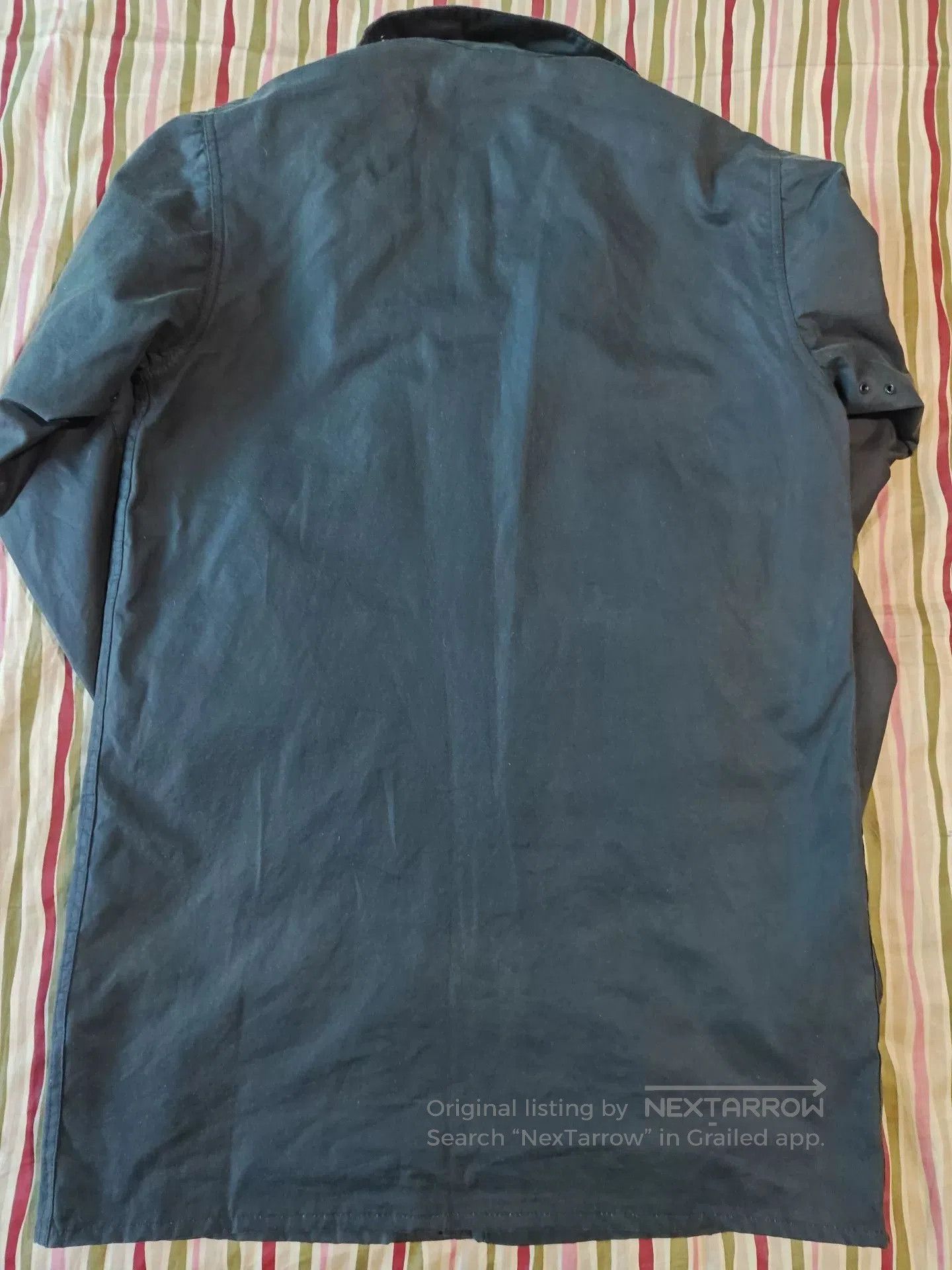 Barbour Border Long Waxed Trench Coat.
