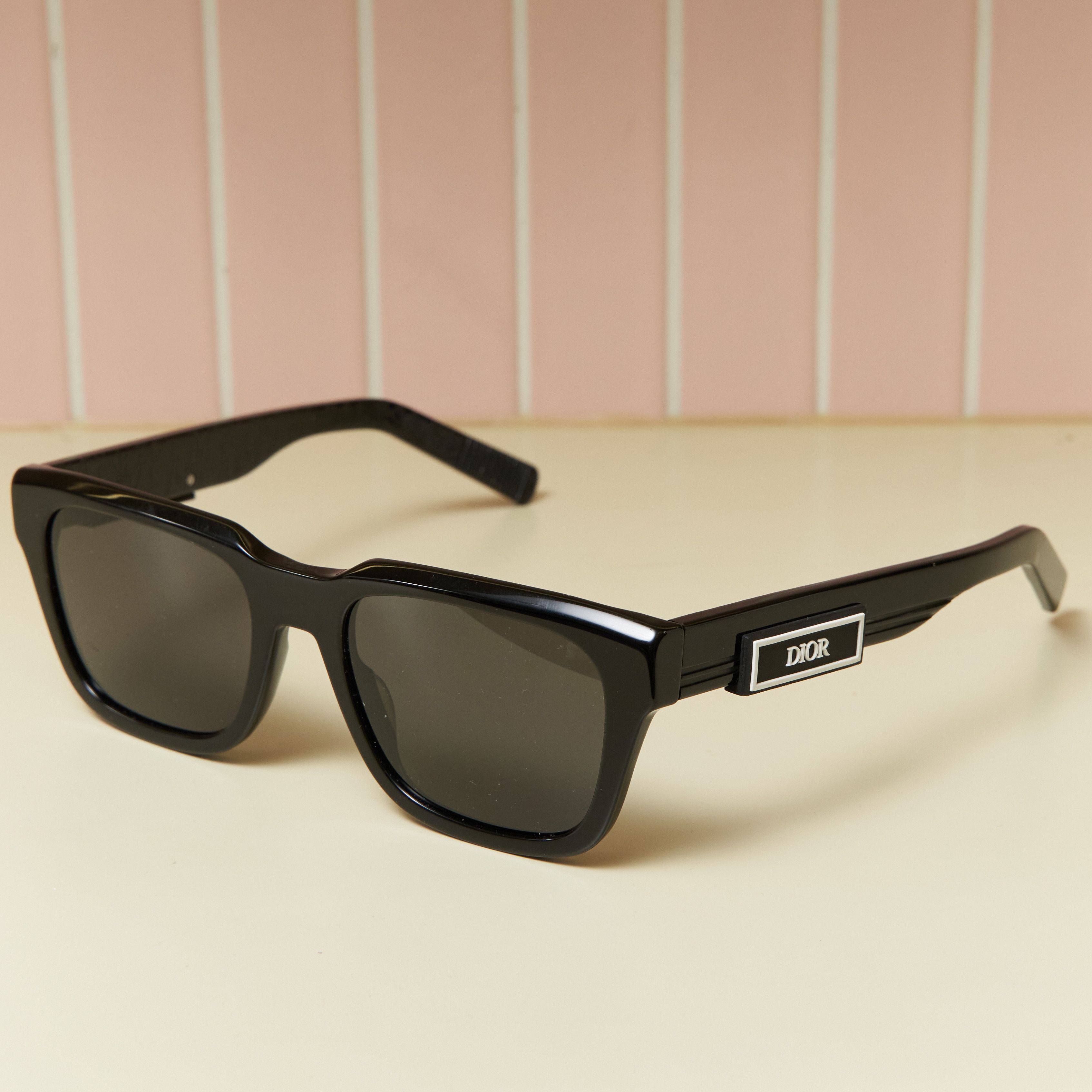 Dior DIOR DIORB23 S1I Black Rectangular Sunglasses Size ONE SIZE - 1 Thumbnail