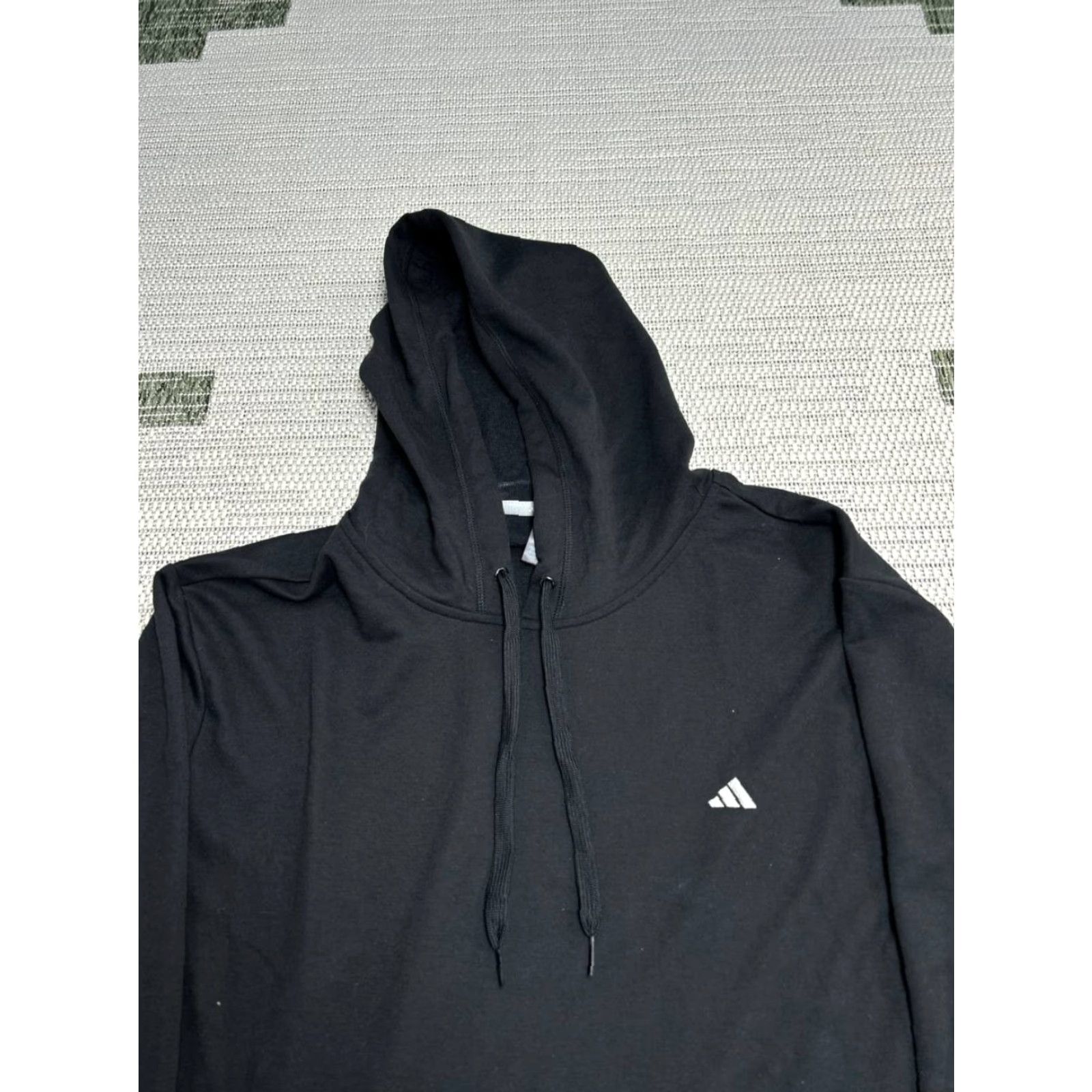 Adidas Adidas Essentials Hoodie Mens XXL Black Logo Cotton Fleece Lined Hooded Pullover Size US XXL / EU 58 / 5 - 3 Thumbnail