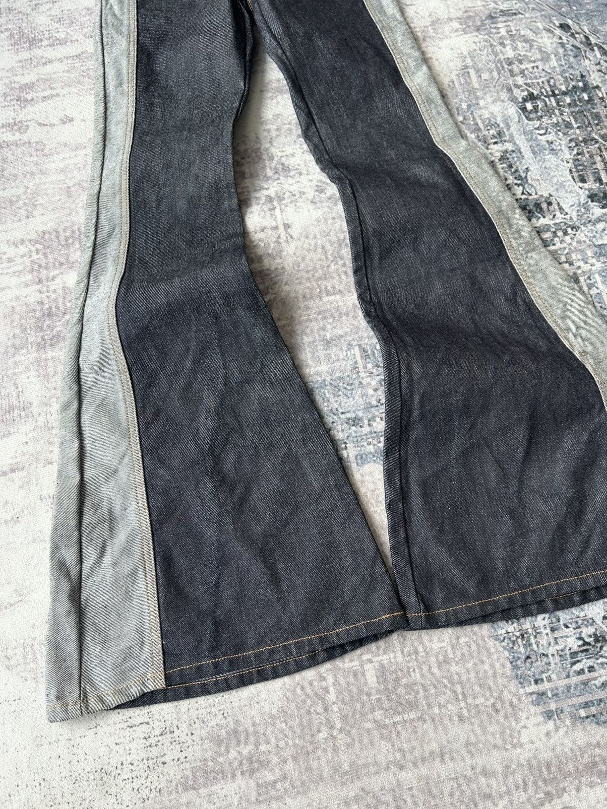 Japanese Brand Super Flared Rockstar Punk Jeans Size US 28 / EU 44 - 6 Thumbnail