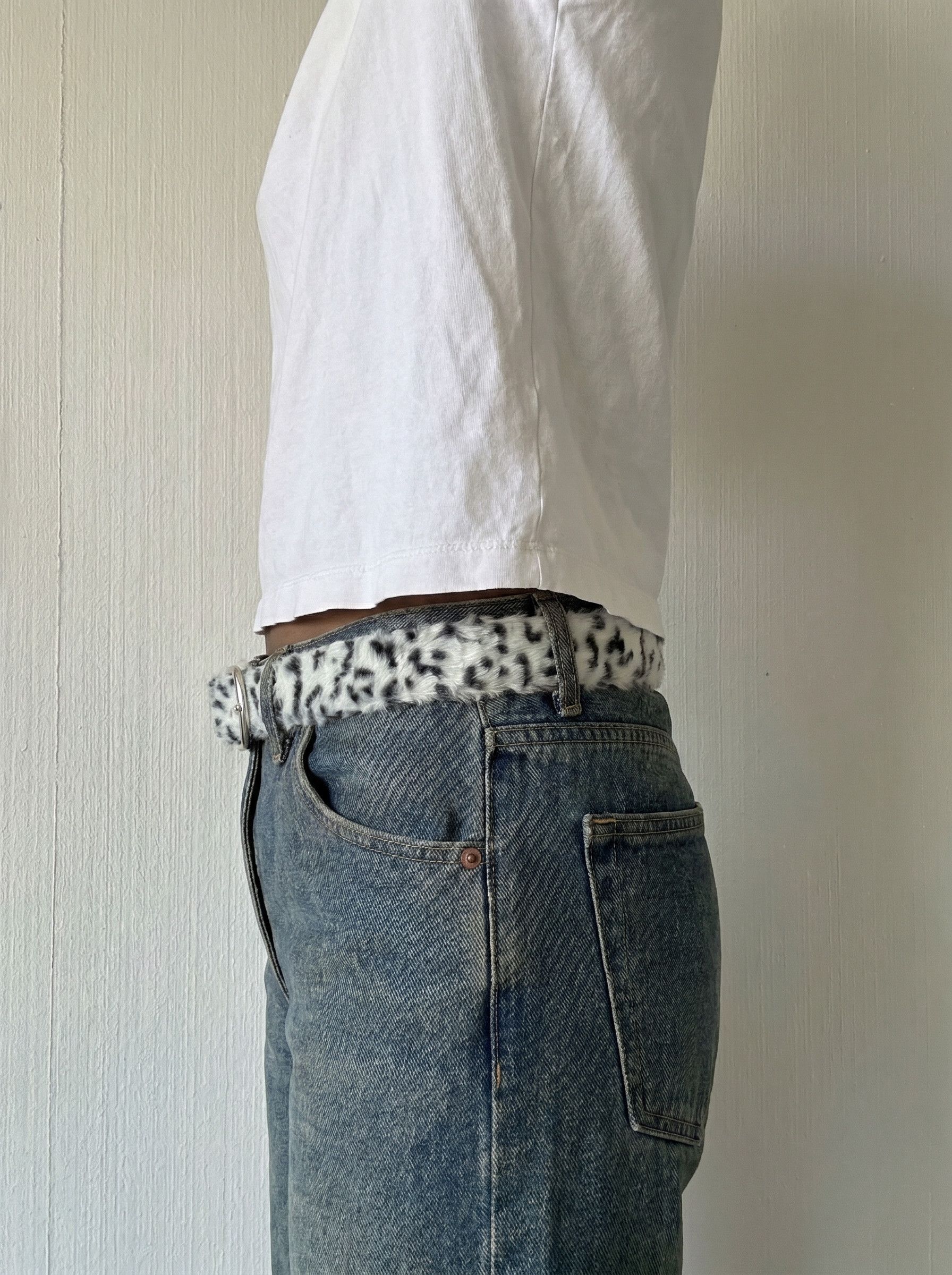 Other White Leopard Print Western Belt Size ONE SIZE - 7 Thumbnail