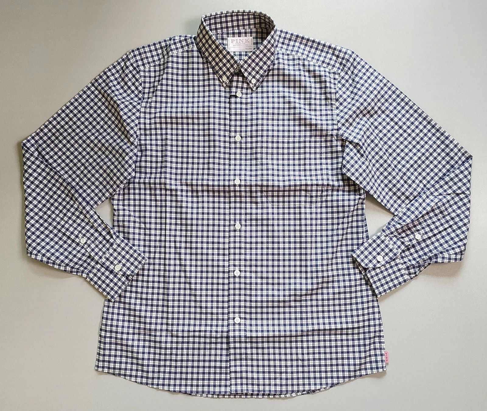 Thomas Pink Thomas Pink Tailored Fit Formal Check Shirt T 0044 Size US M / EU 48-50 / 2 - 2 Thumbnail
