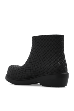 Bottega Veneta o1s1rm1025 Fireman Intreccio Ankle Boots in Black Size US 8 / IT 38 - 3 Thumbnail