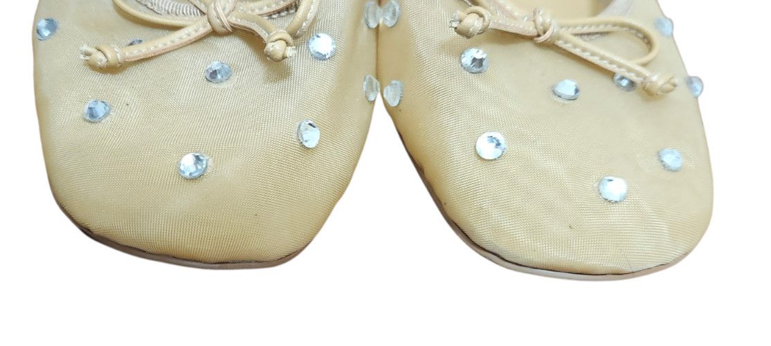 Jeffrey Campbell Jeffrey Campbell Mesh Ballet Flats Mary Jane Rhinestone Size US 7.5 / IT 37.5 - 4 Thumbnail